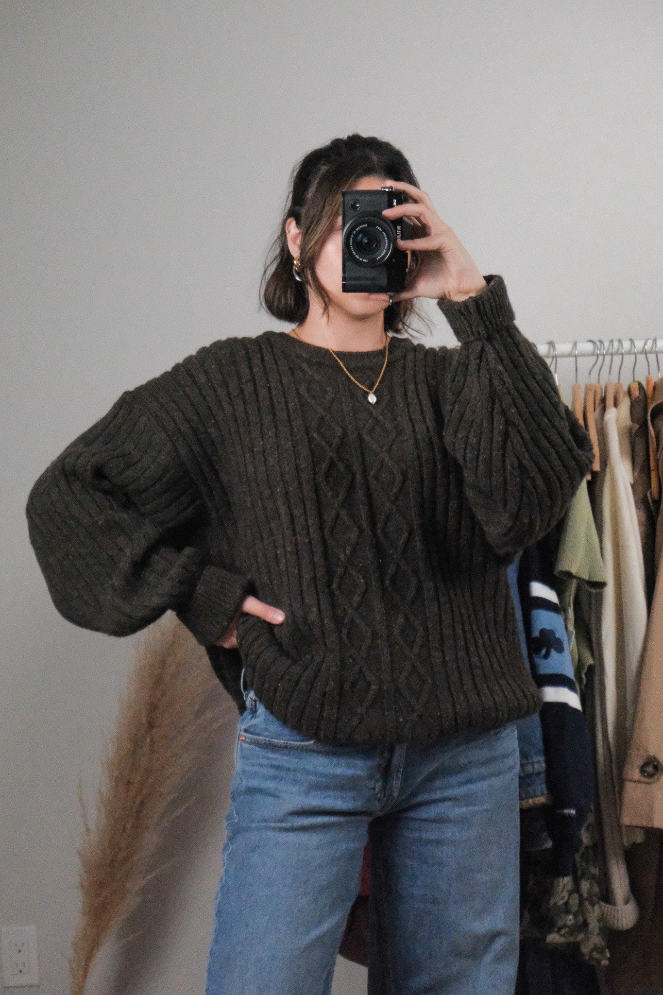 Made in Canada x Vintage x Wool Blend Speckled Chunky Knit (L-XXL)