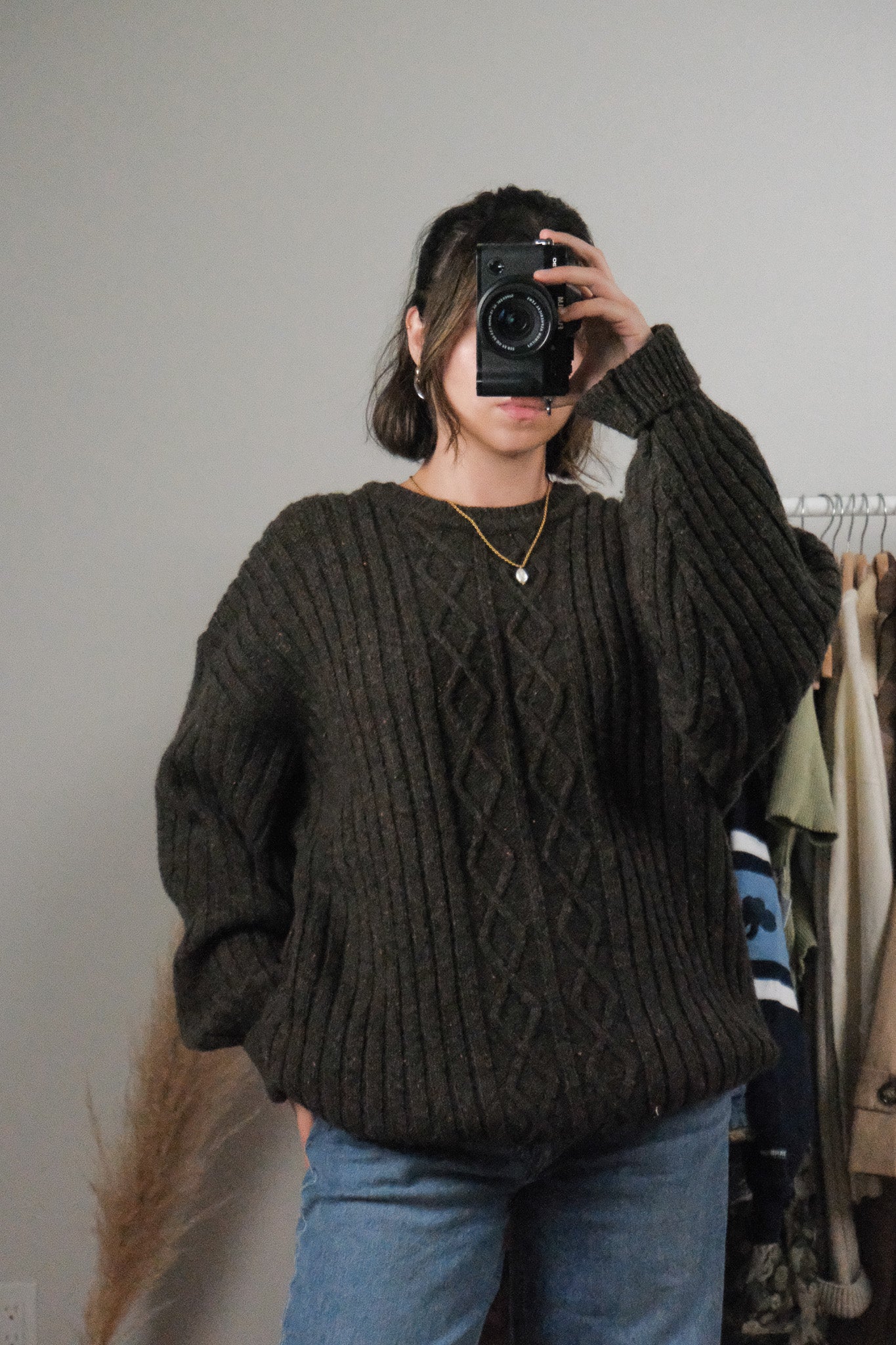 Made in Canada x Vintage x Wool Blend Speckled Chunky Knit (L-XXL)