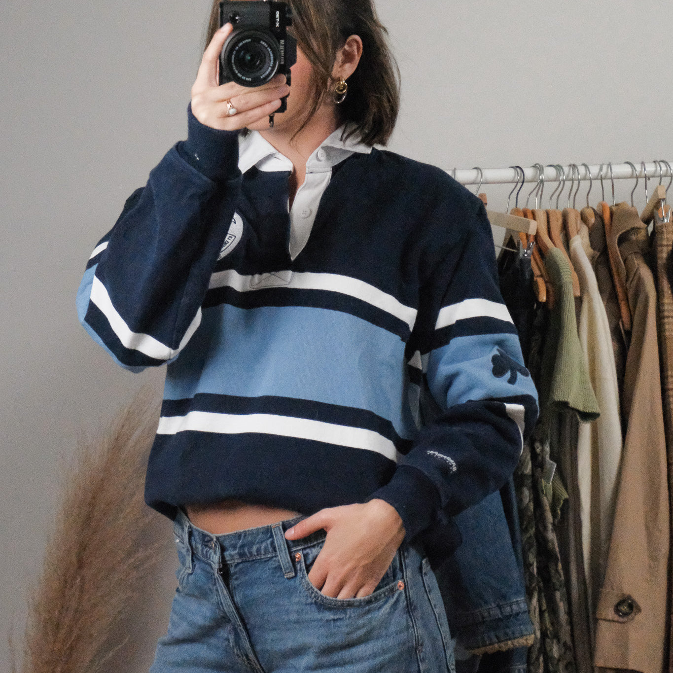 Made in Canada x Cotton Rugby Polo Top (M/L)