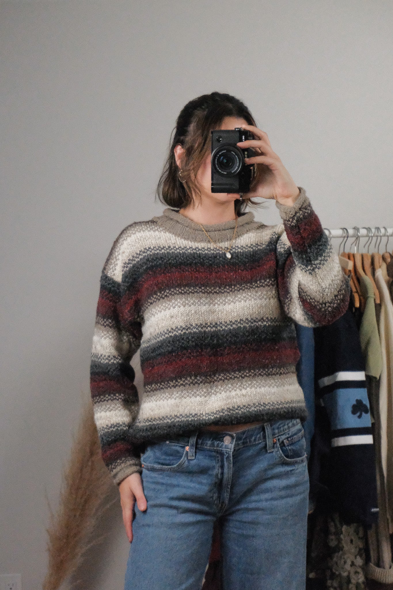 Vintage x Wool Blend Striped Sweater (S/M)