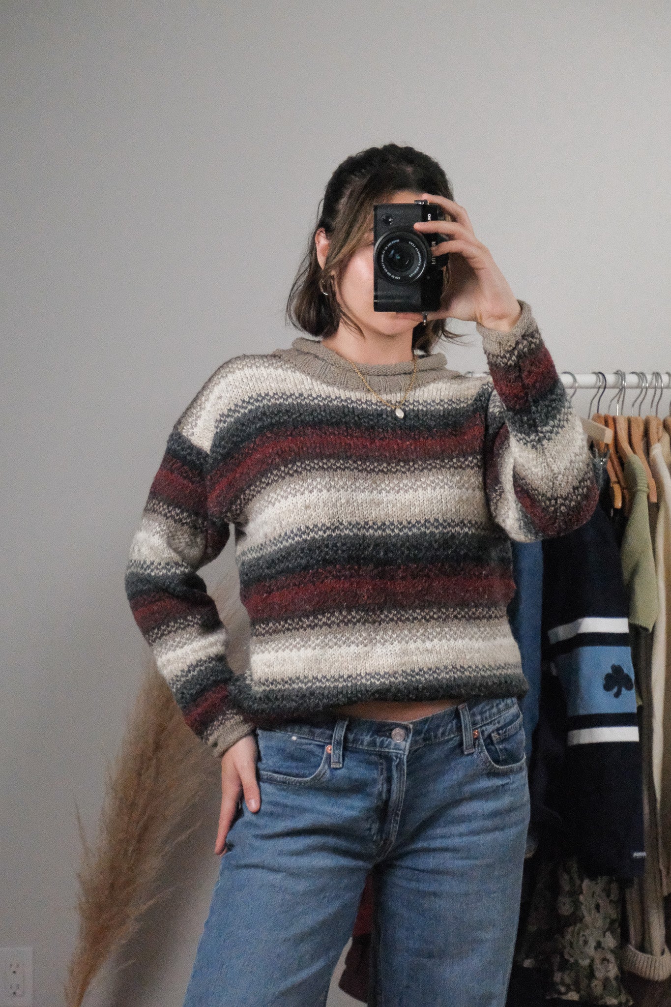 Vintage x Wool Blend Striped Sweater (S/M)
