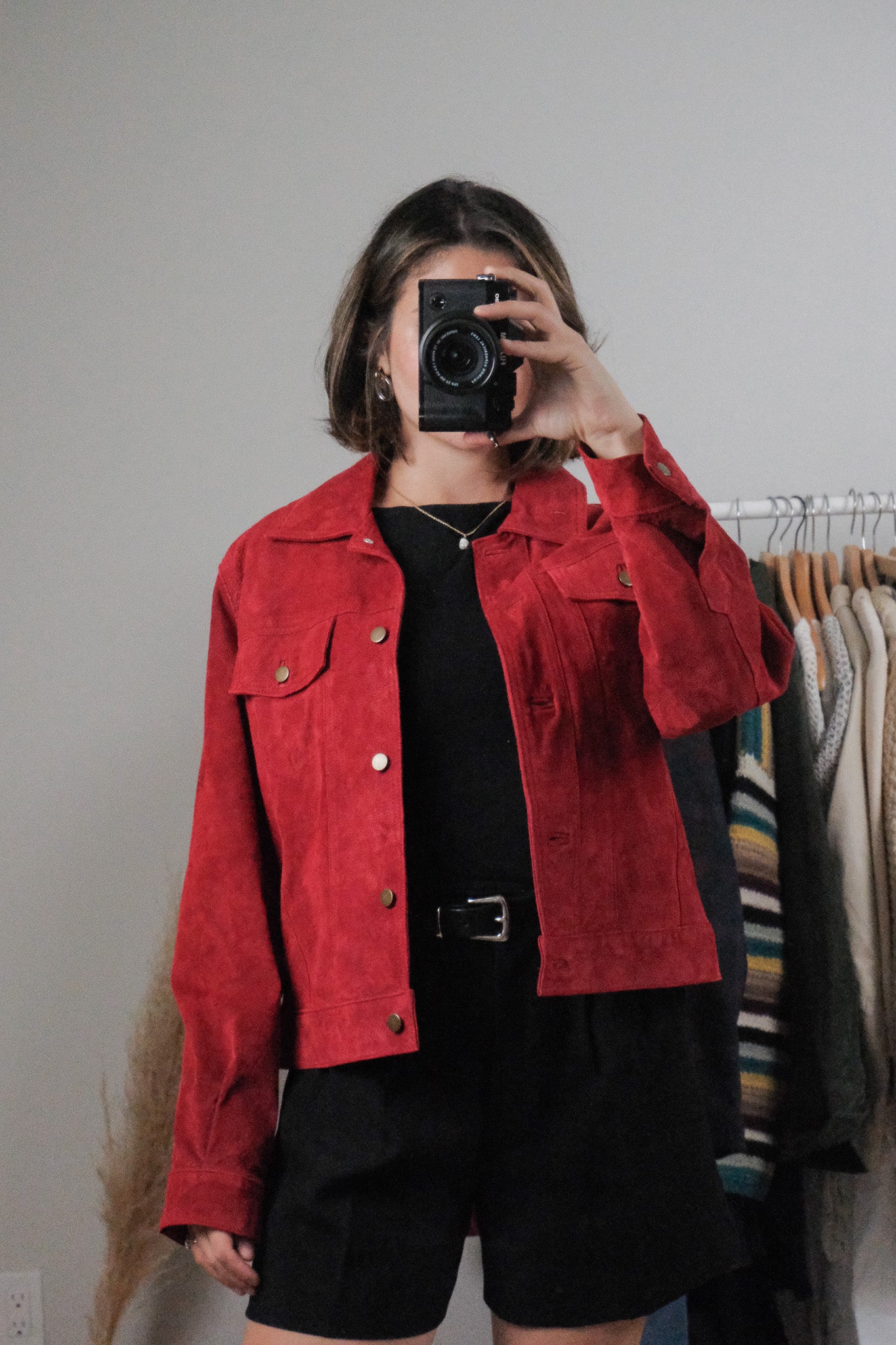 Vintage x Suede Cropped Jacket (M)