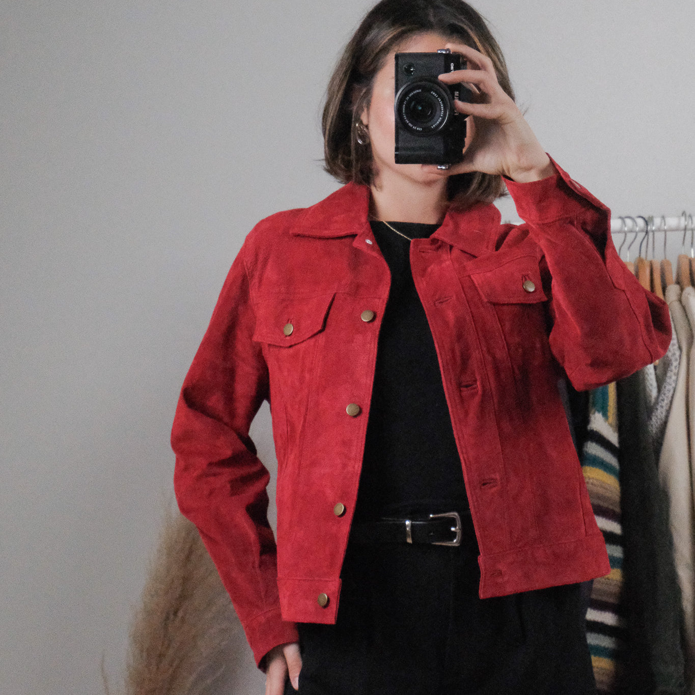 Vintage x Suede Cropped Jacket (M)
