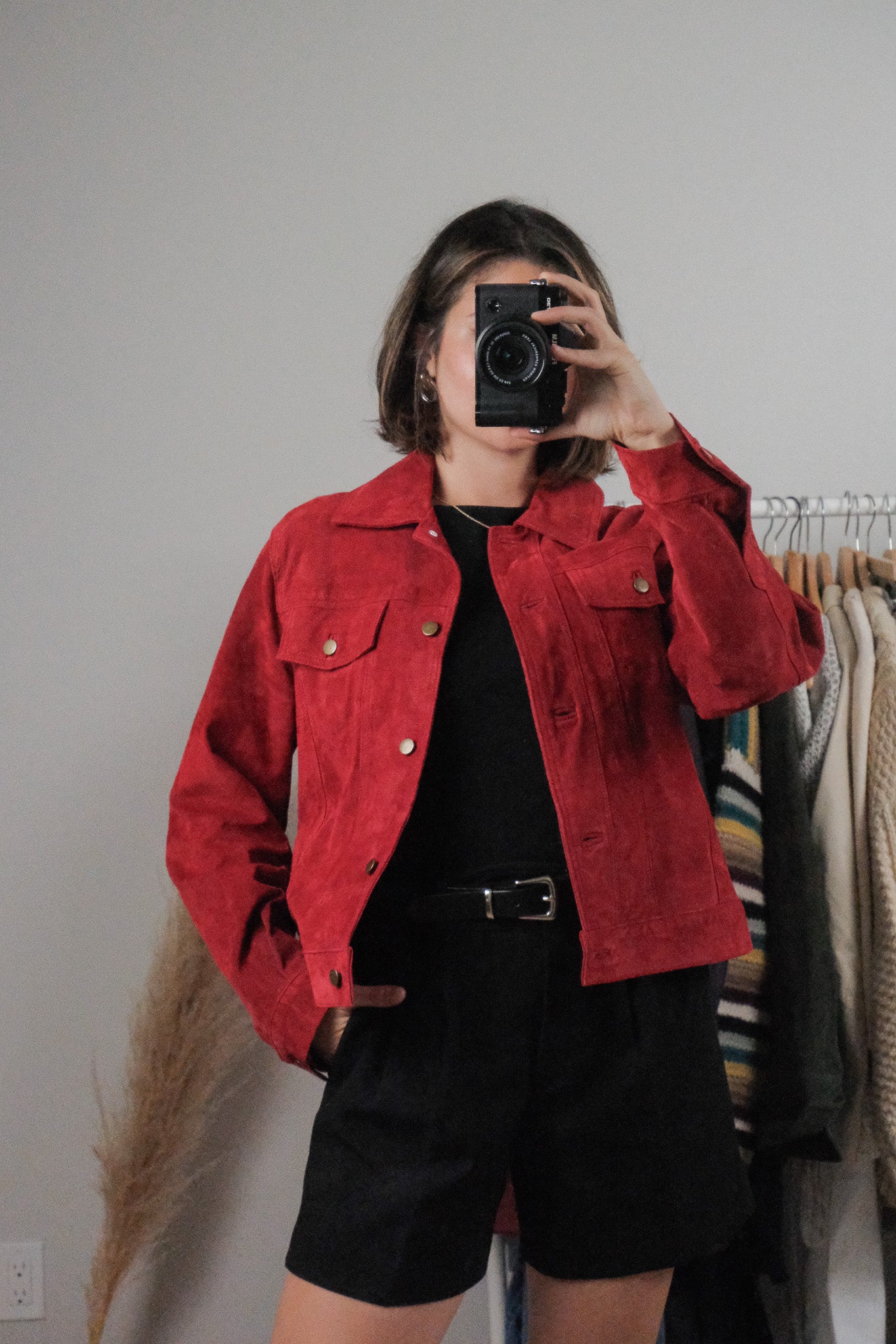 Vintage x Suede Cropped Jacket (M)