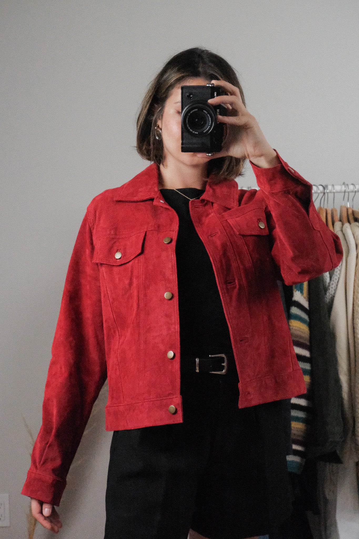 Vintage x Suede Cropped Jacket (M)