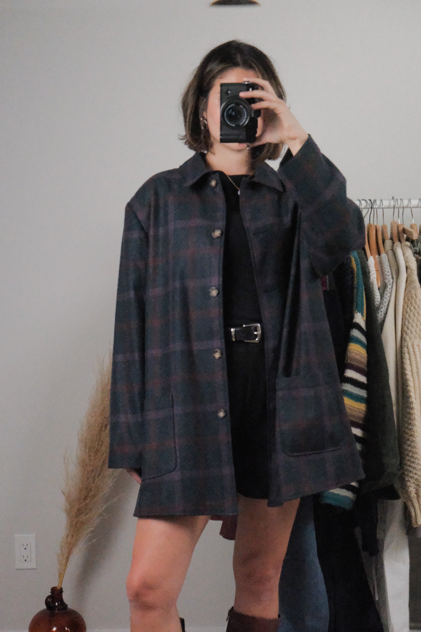 Vintage x Wool Blend Plaid Jacket (14)