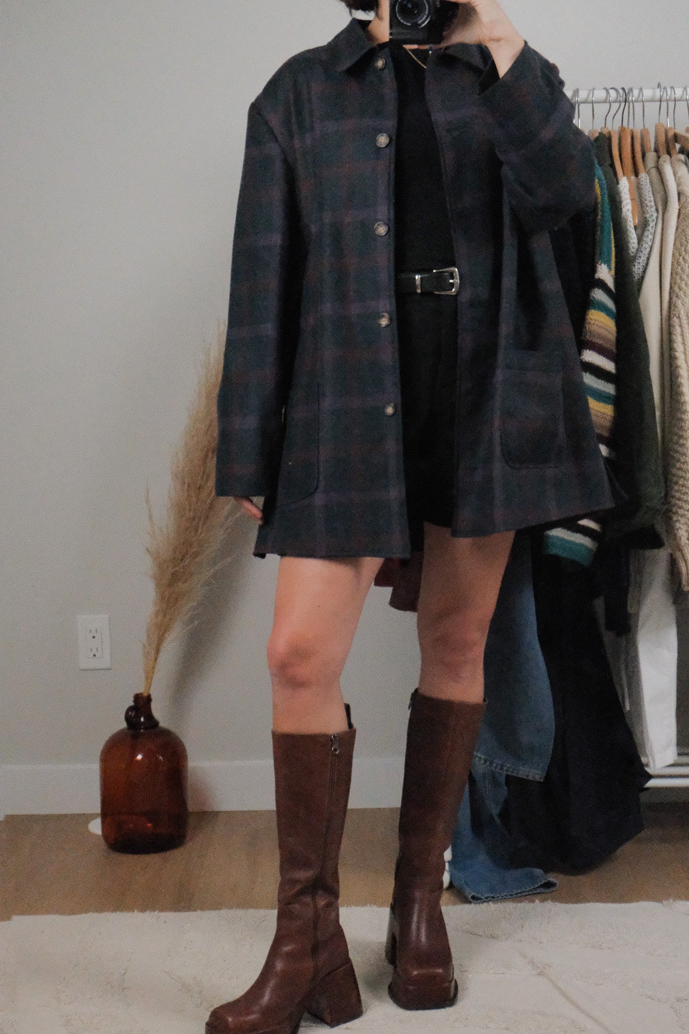 Vintage x Wool Blend Plaid Jacket (14)