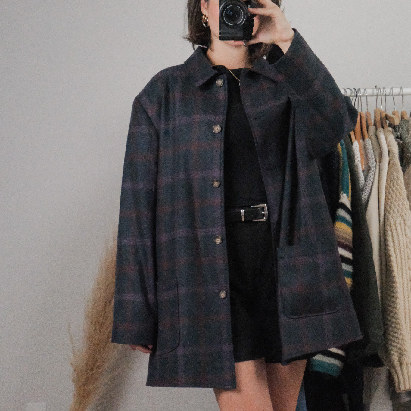 Vintage x Wool Blend Plaid Jacket (14)