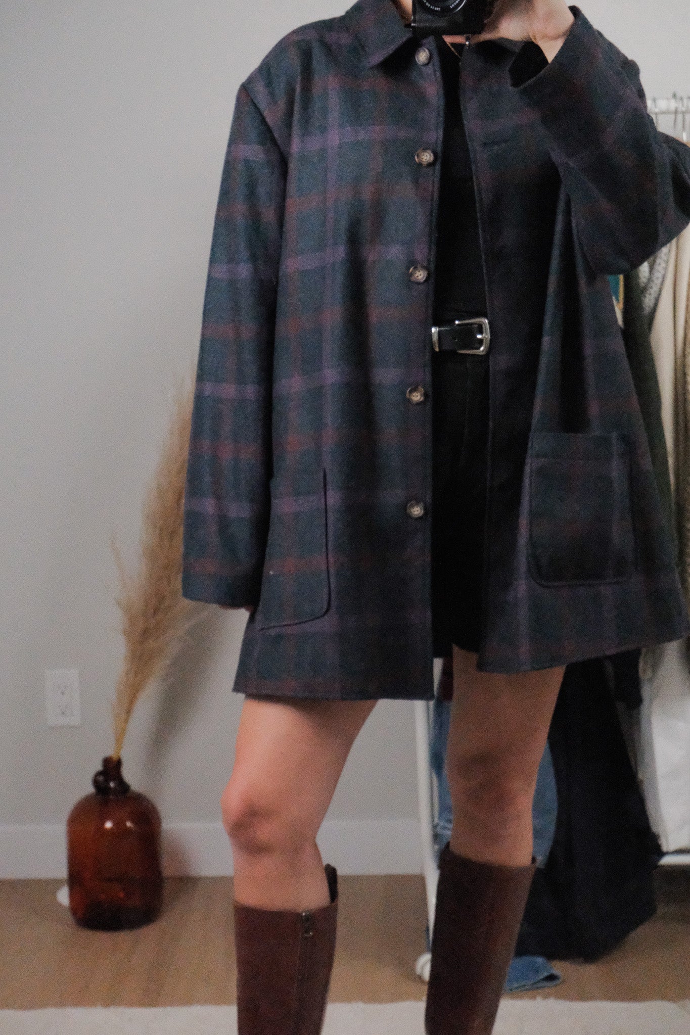 Vintage x Wool Blend Plaid Jacket (14)