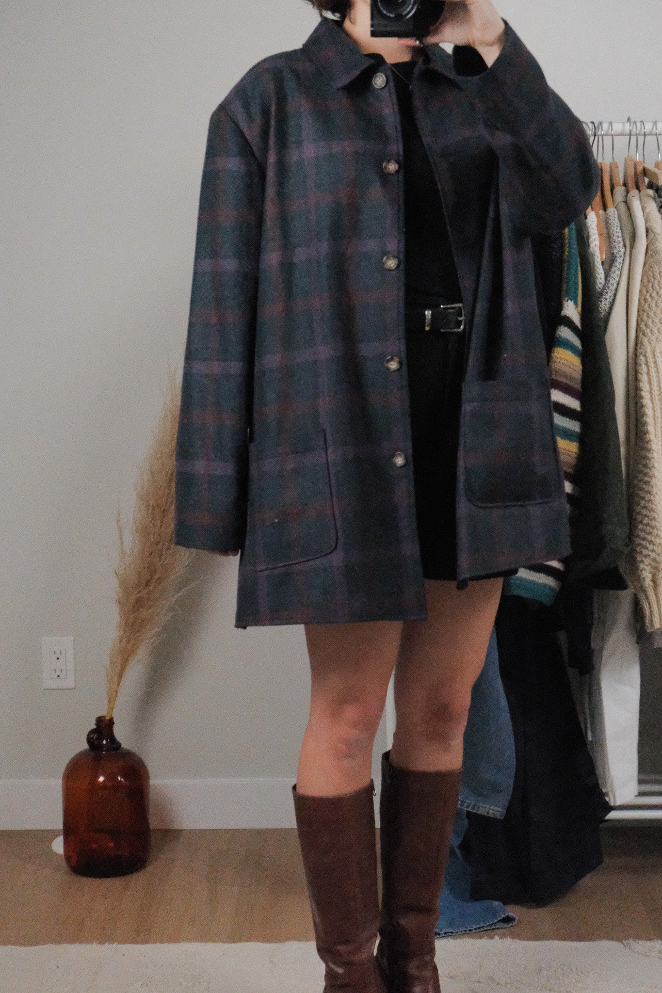 Vintage x Wool Blend Plaid Jacket (14)
