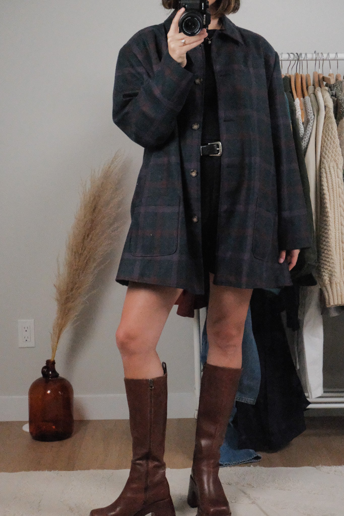 Vintage x Wool Blend Plaid Jacket (14)