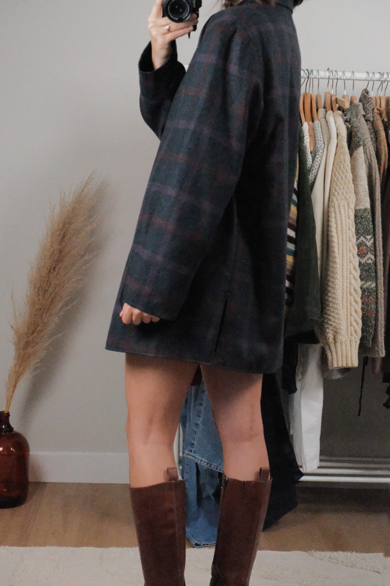 Vintage x Wool Blend Plaid Jacket (14)