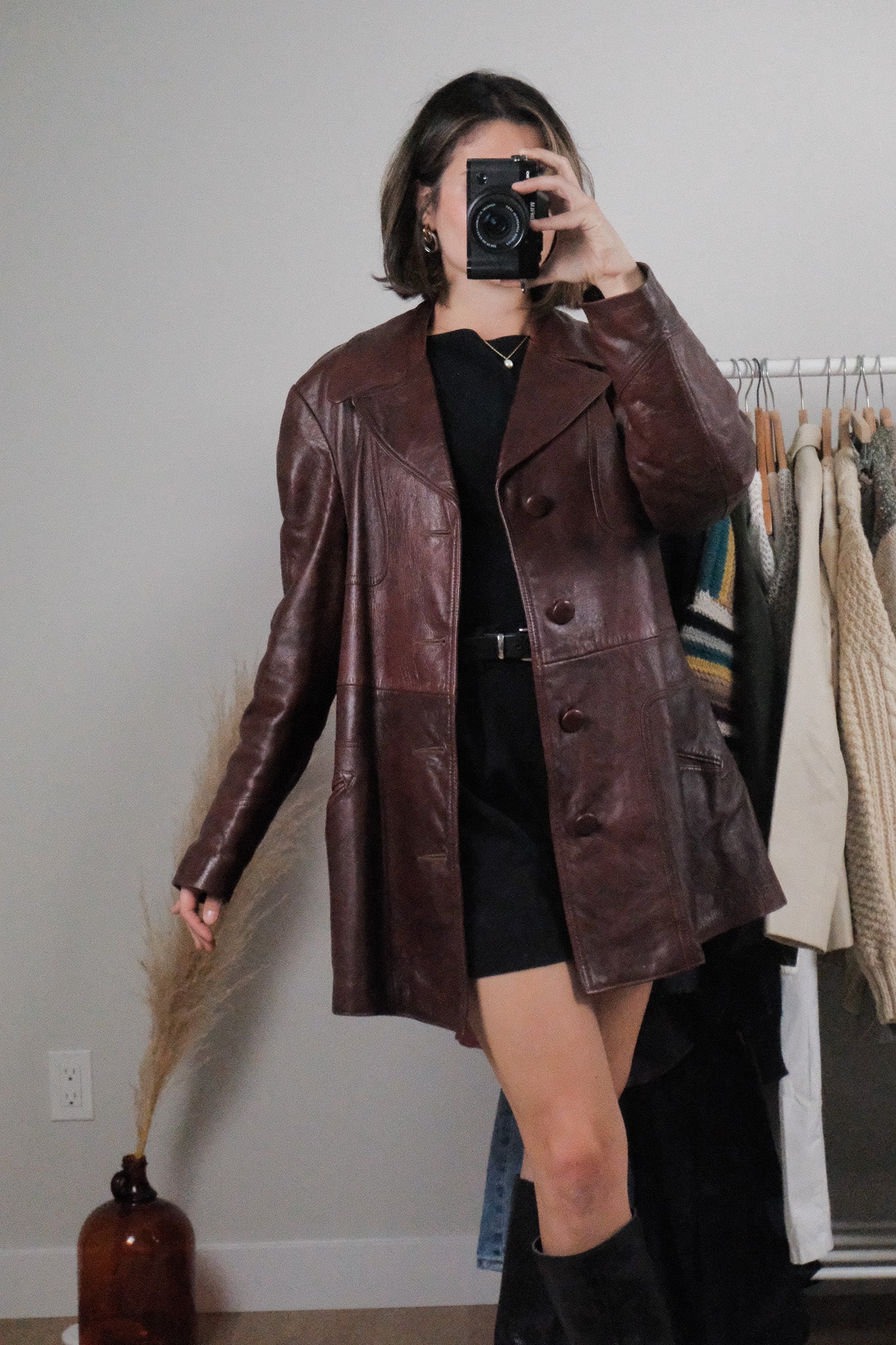 Made in Canada x Vintage x 1970s Leather Jacket (L)