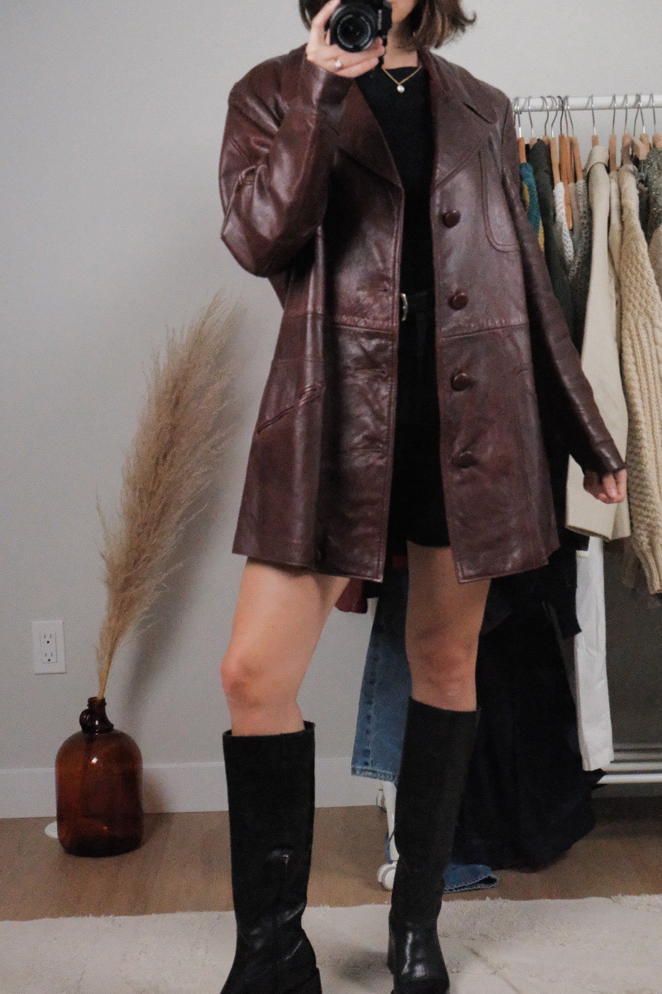 Made in Canada x Vintage x 1970s Leather Jacket (L)