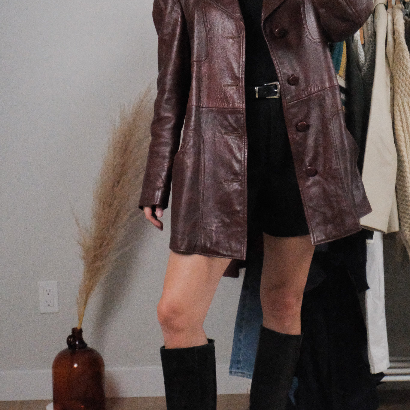 Made in Canada x Vintage x 1970s Leather Jacket (L)