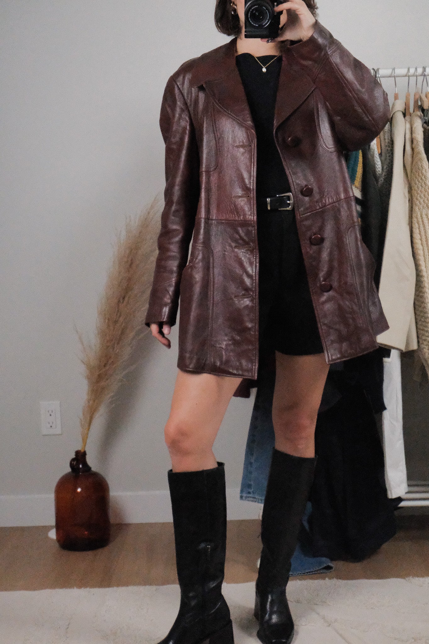 Made in Canada x Vintage x 1970s Leather Jacket (L)