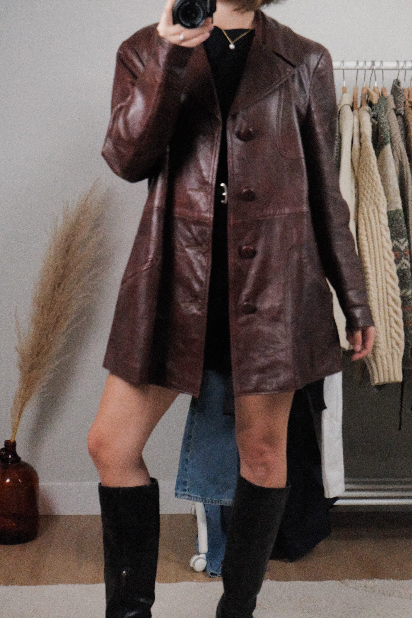 Made in Canada x Vintage x 1970s Leather Jacket (L)