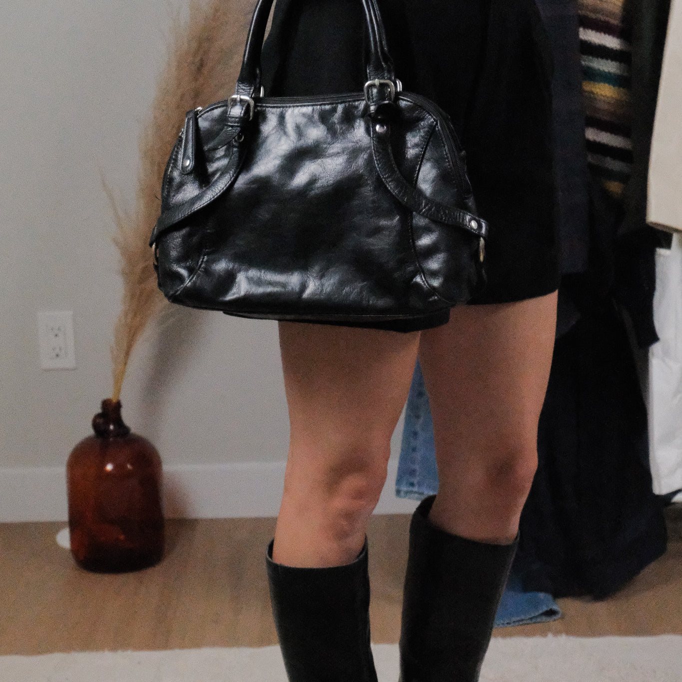 Vintage x Faux Leather Hand Bag