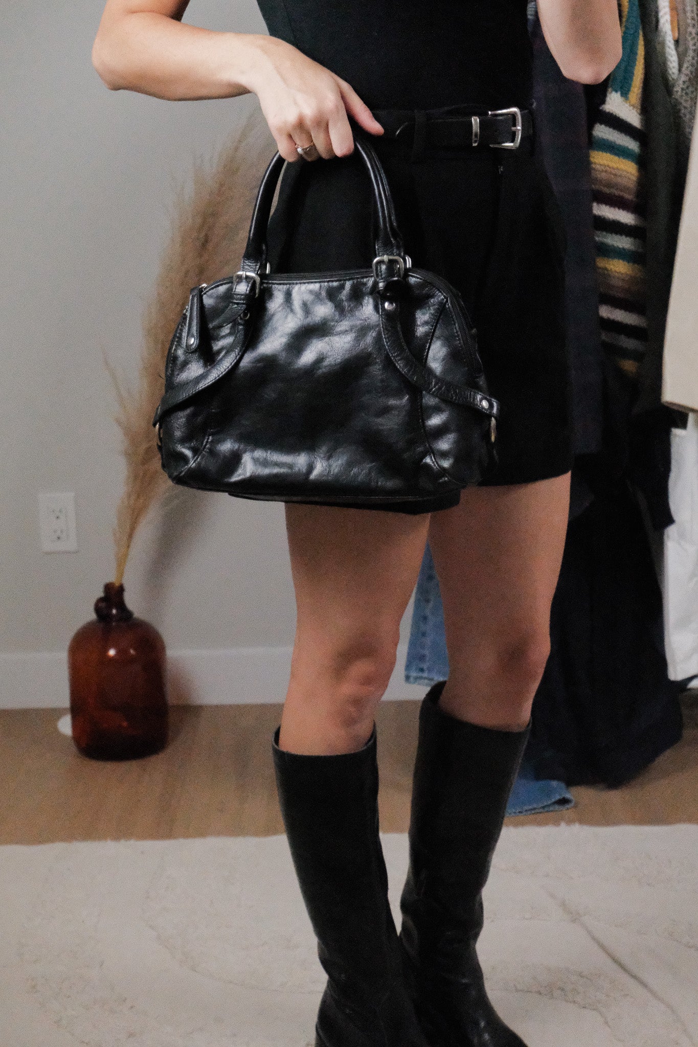 Vintage x Faux Leather Hand Bag