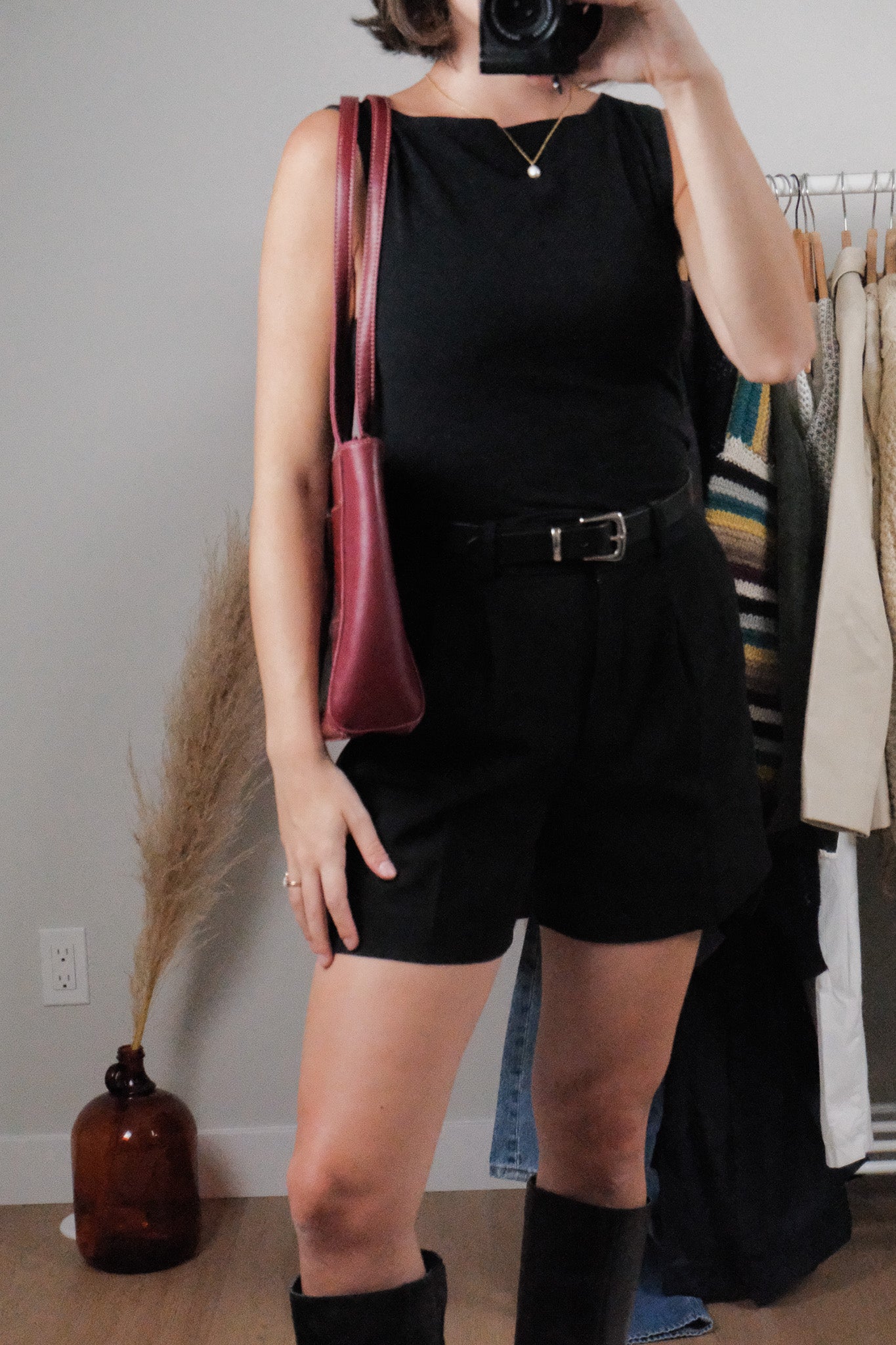 Vintage x Faux Leather Patchwork Purse
