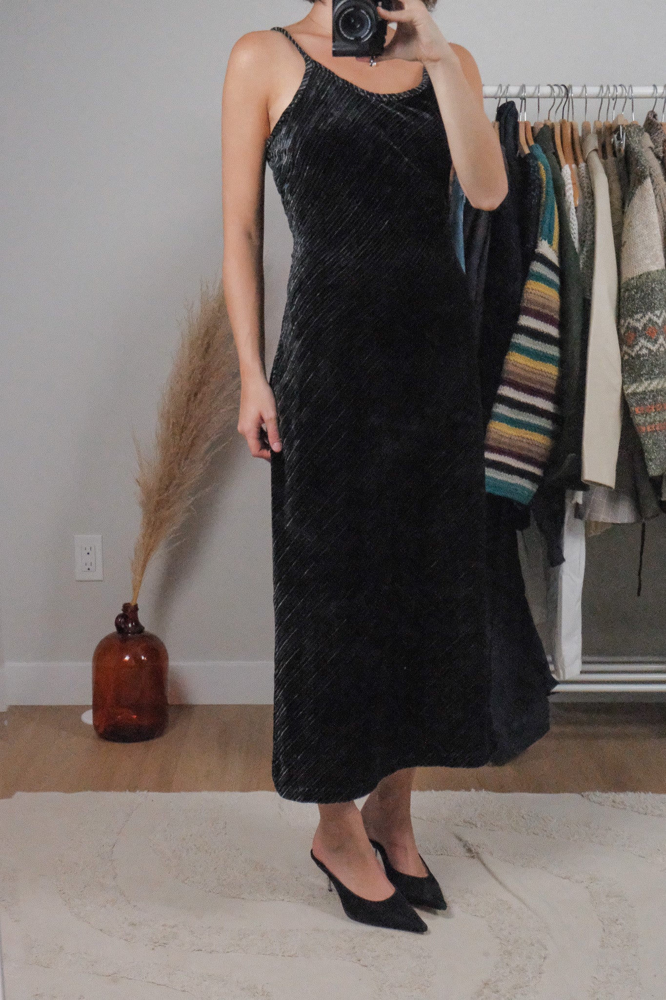 Made in Canada x Vintage x Velvet Maxi Dress (M)