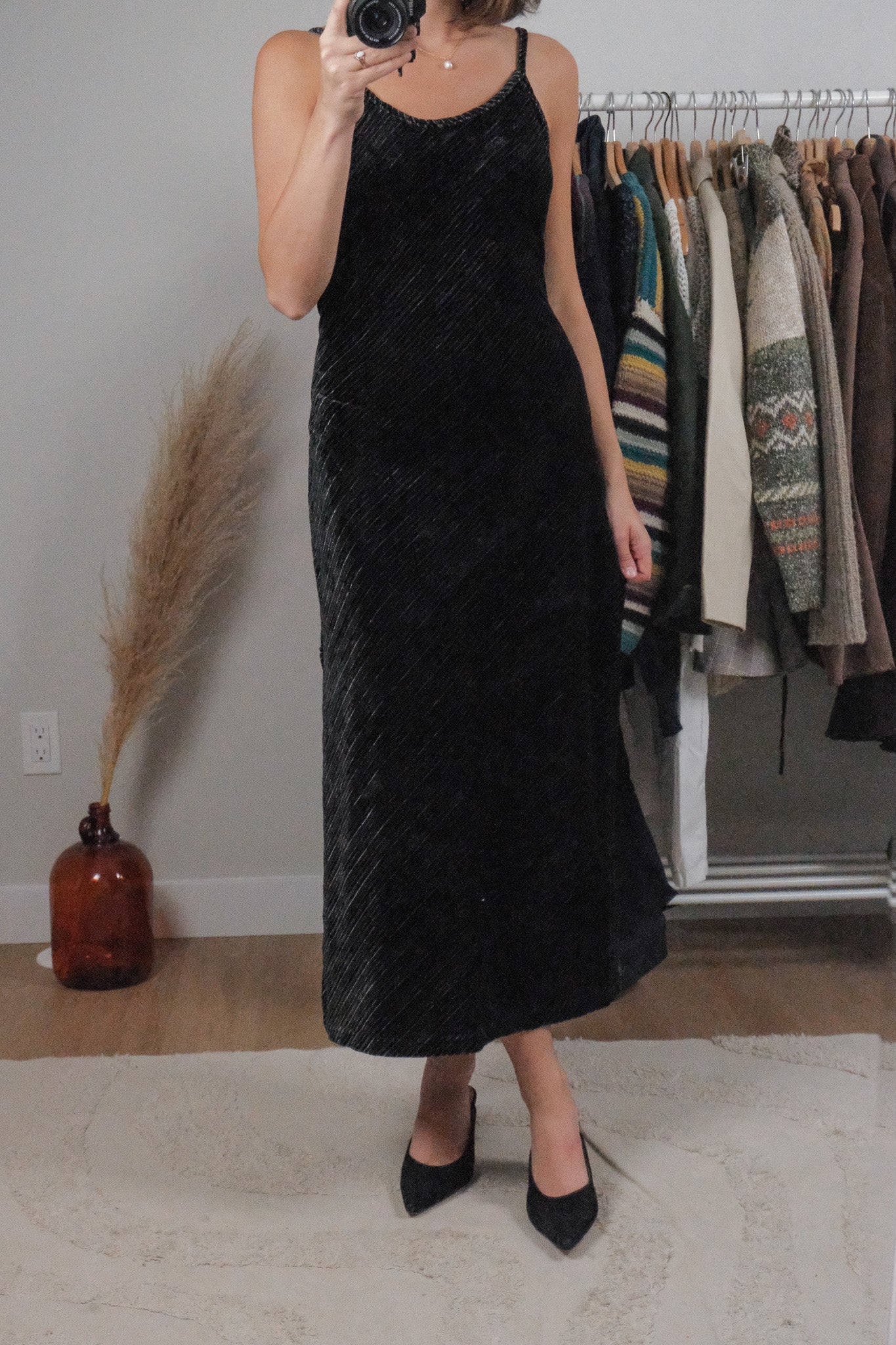 Made in Canada x Vintage x Velvet Maxi Dress (M)