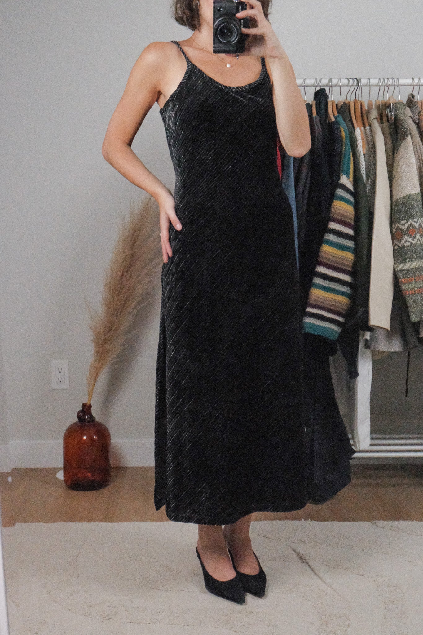 Made in Canada x Vintage x Velvet Maxi Dress (M)