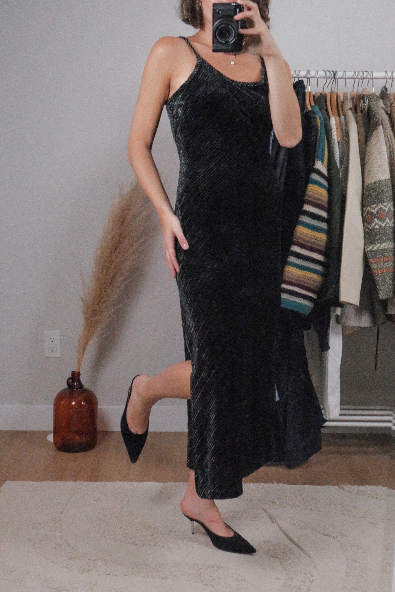 Made in Canada x Vintage x Velvet Maxi Dress (M)