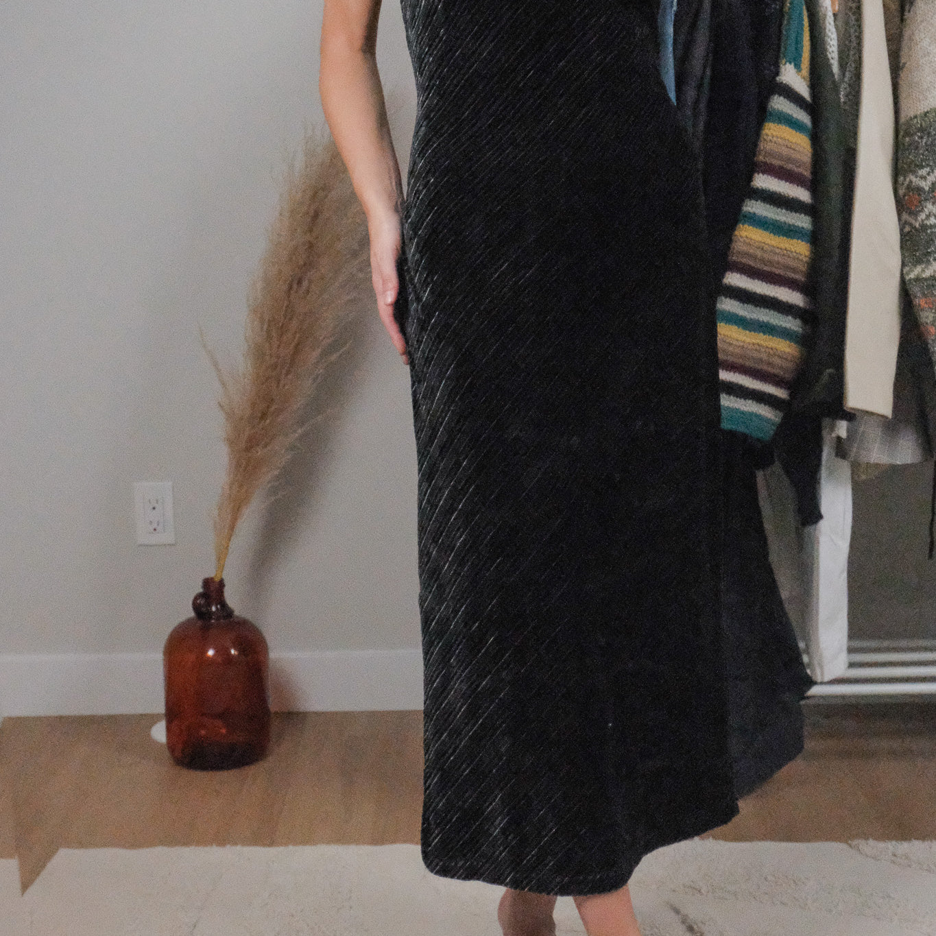 Made in Canada x Vintage x Velvet Maxi Dress (M)