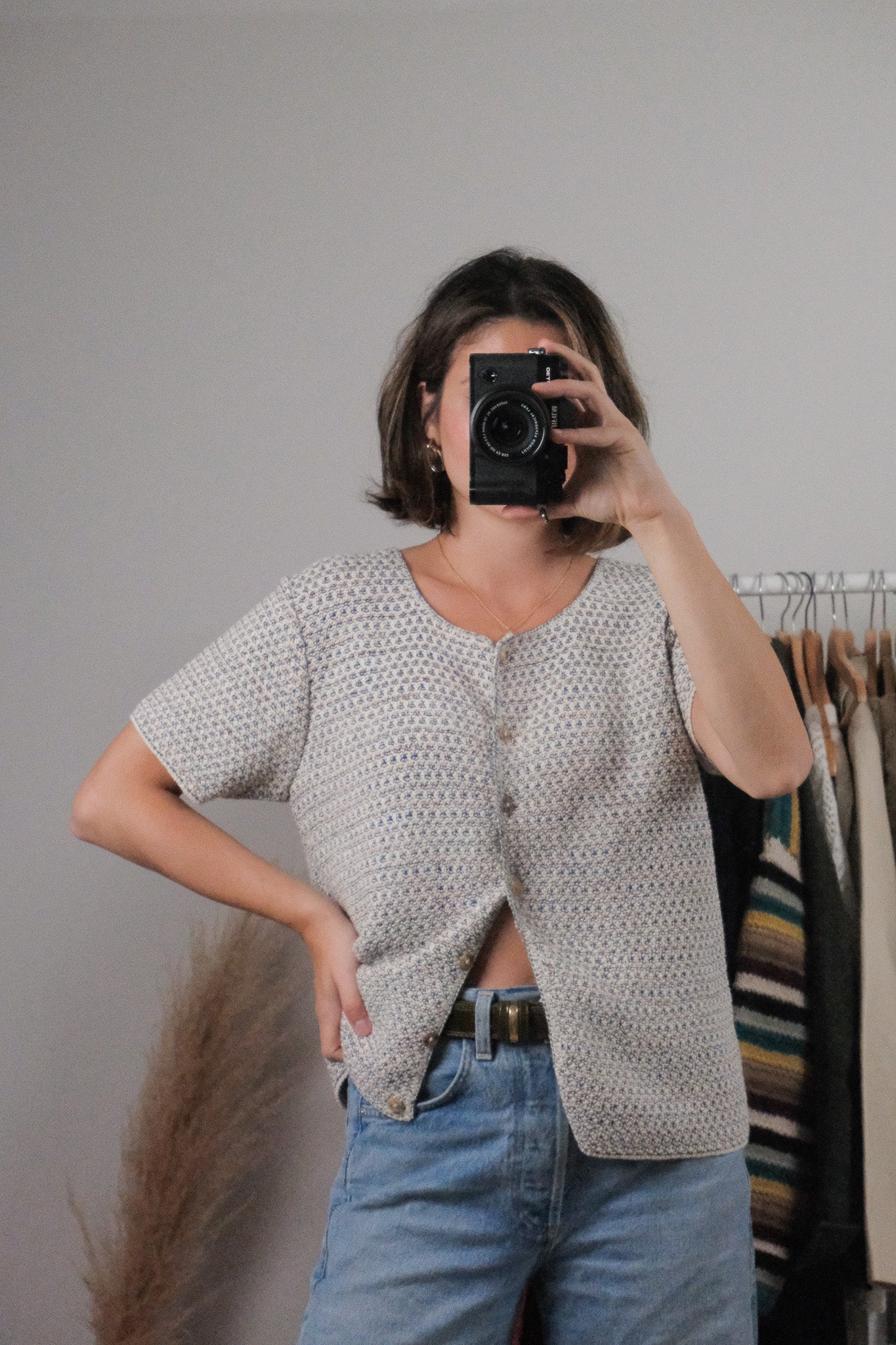 Made in USA x Vintage x Cotton Short Sleeve Knit (M)