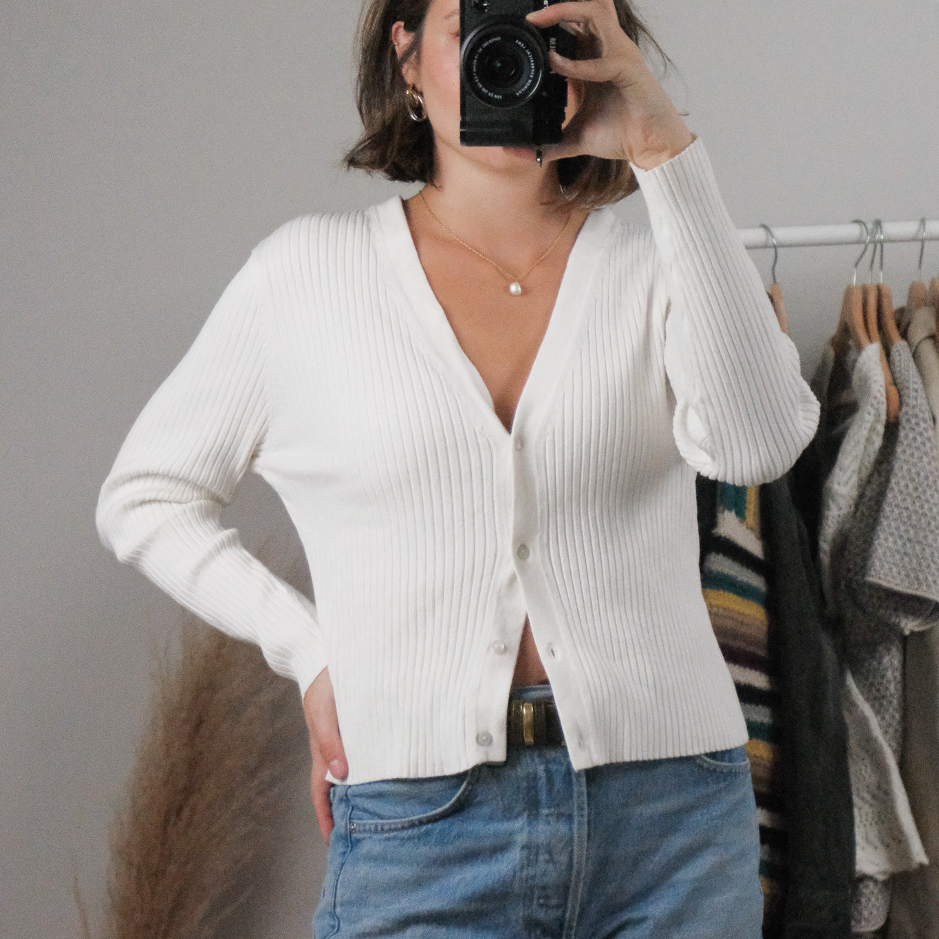 Vintage x Ribbed Cardigan (M/L)