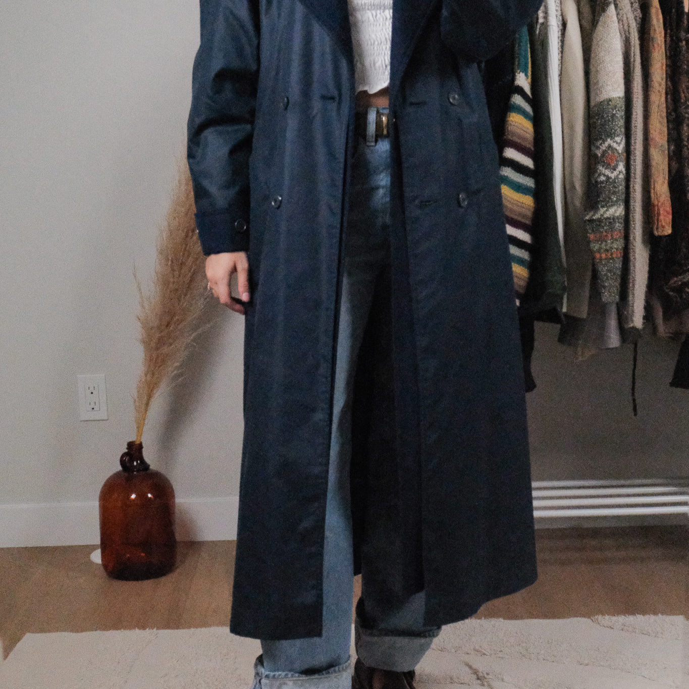 Made in Poland x Vintage x Heavy Wool Lined Trench Coat (4-8)