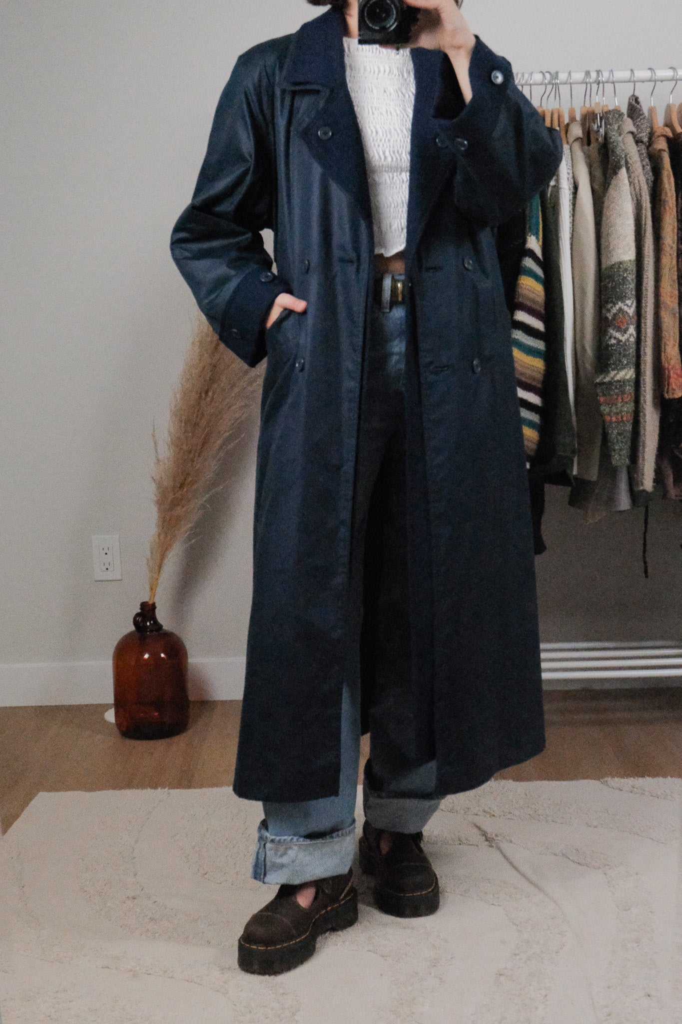 Made in Poland x Vintage x Heavy Wool Lined Trench Coat (4-8)