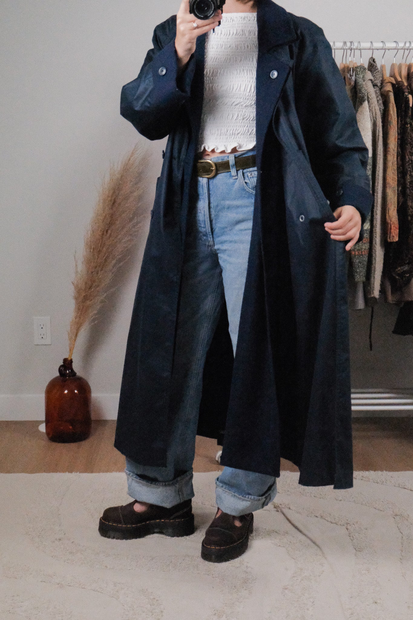 Made in Poland x Vintage x Heavy Wool Lined Trench Coat (4-8)