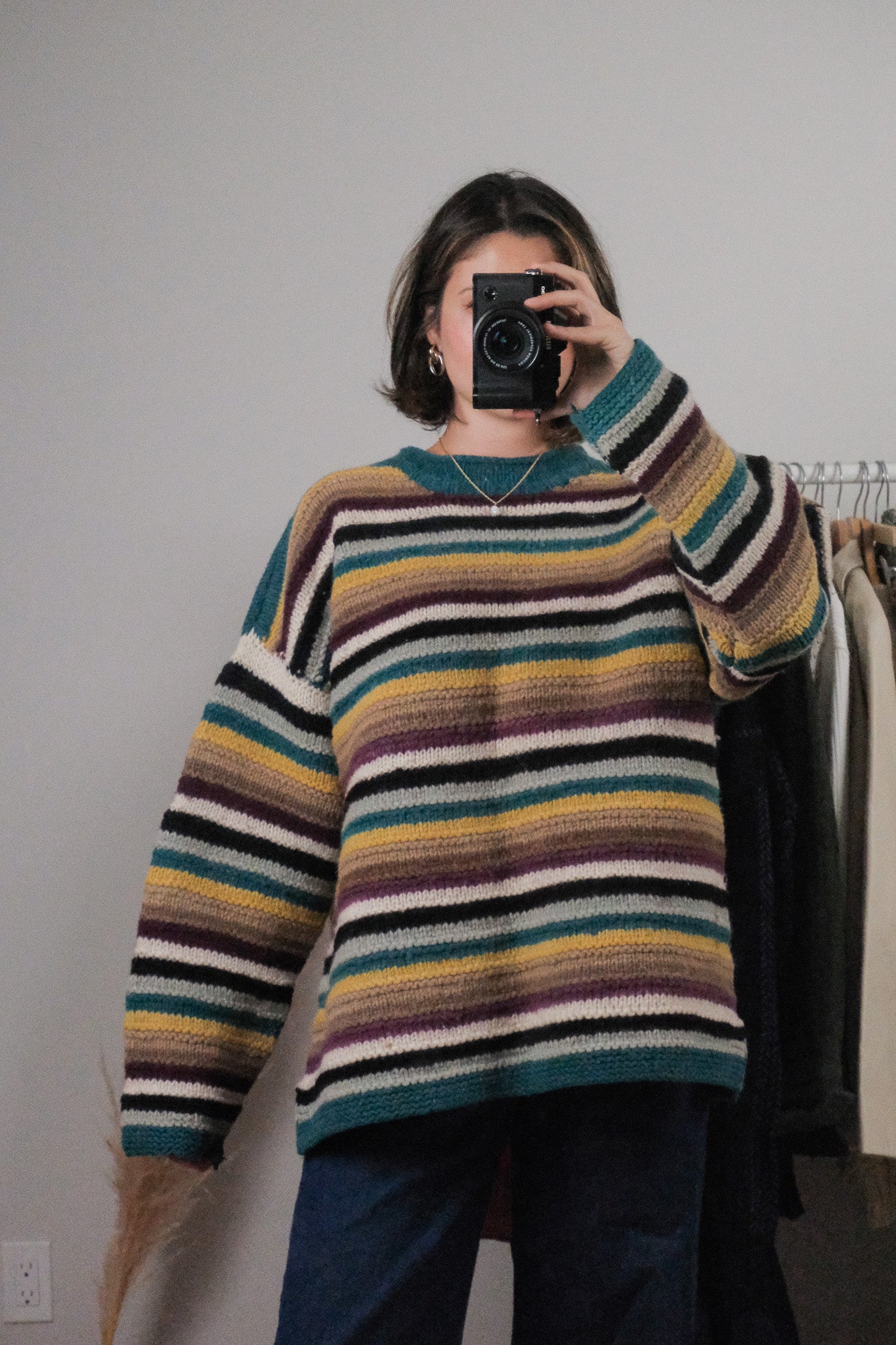 Handknit x Wool Striped Chunky Knit (L/XL)