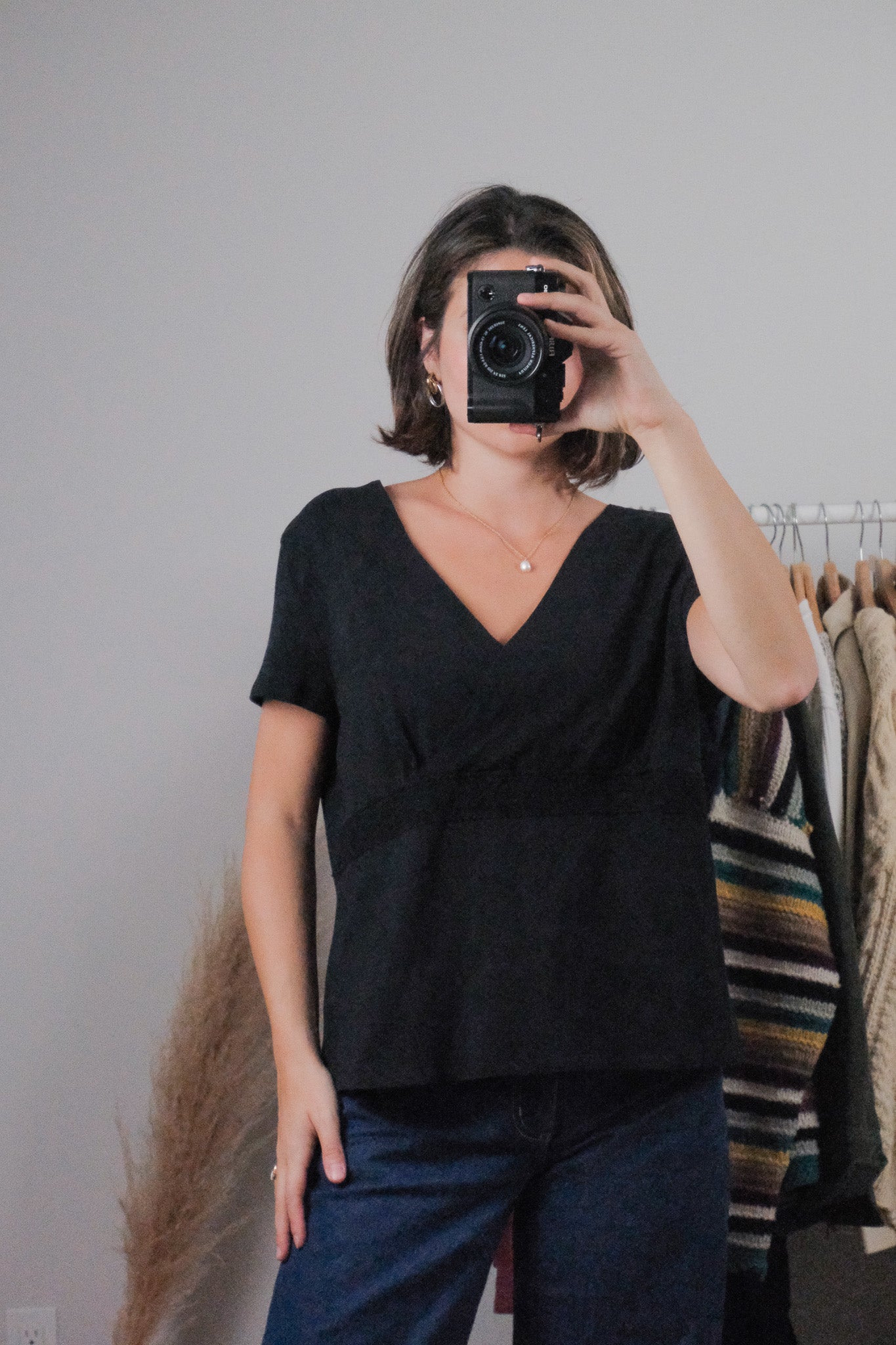 Vintage x Cross Over Lace Detail Top (XL)