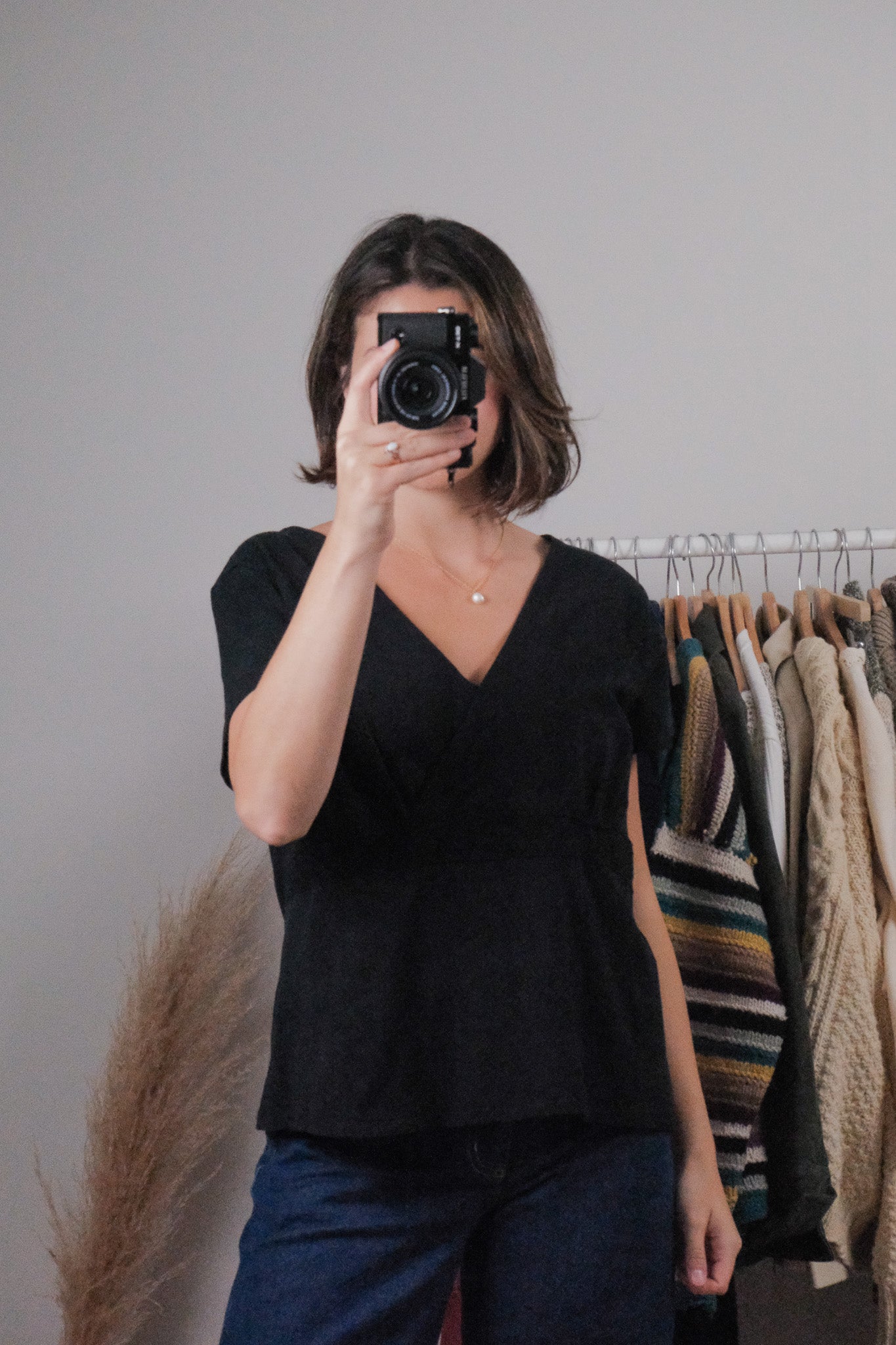 Vintage x Cross Over Lace Detail Top (XL)