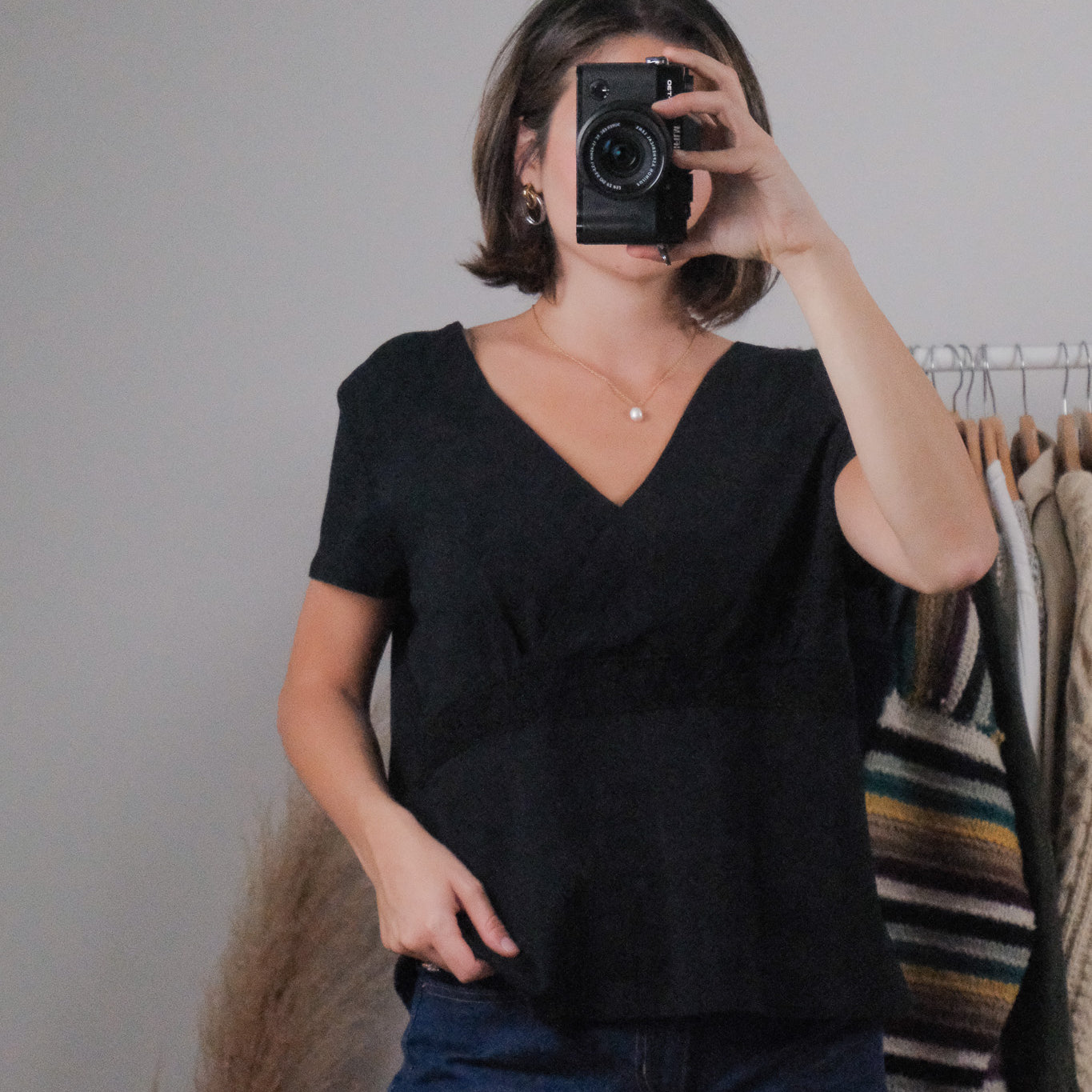 Vintage x Cross Over Lace Detail Top (XL)