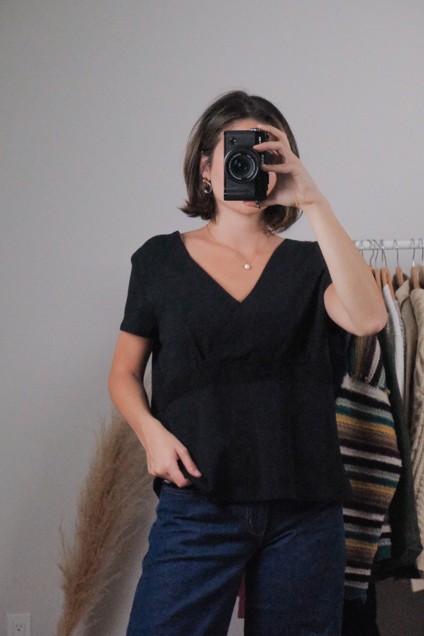 Vintage x Cross Over Lace Detail Top (XL)