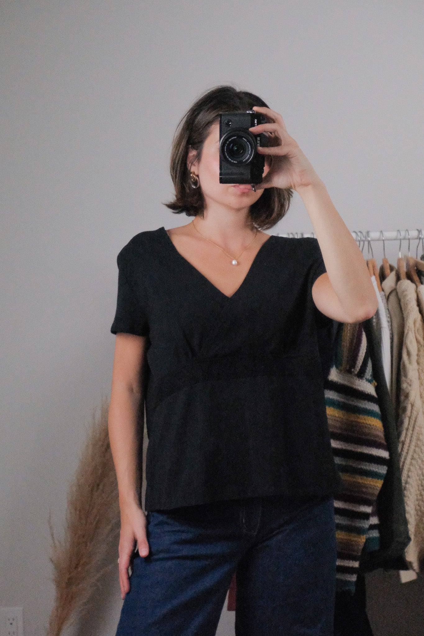 Vintage x Cross Over Lace Detail Top (XL)
