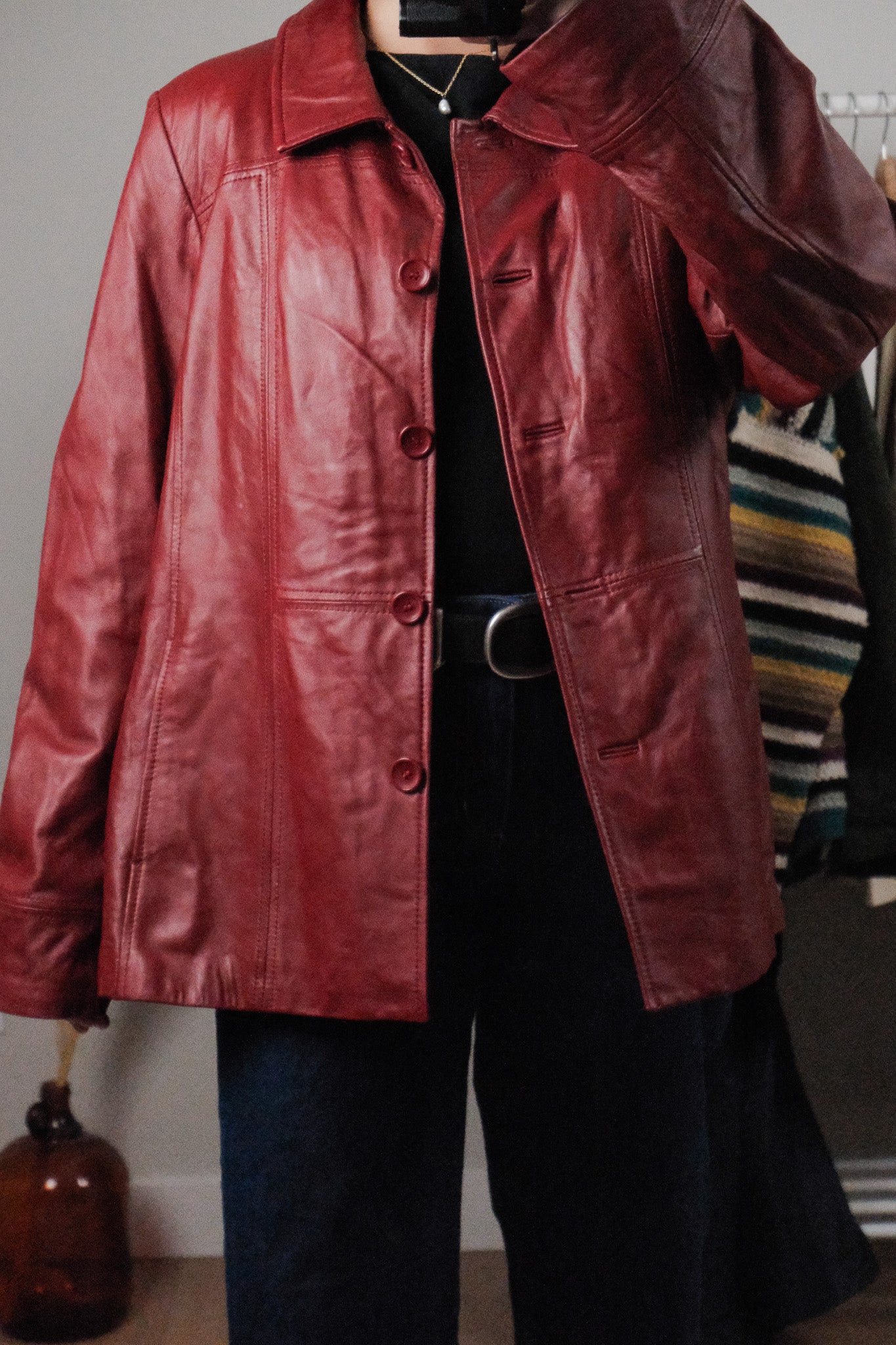 Vintage x Danier Lined Leather Jacket (L/XL)