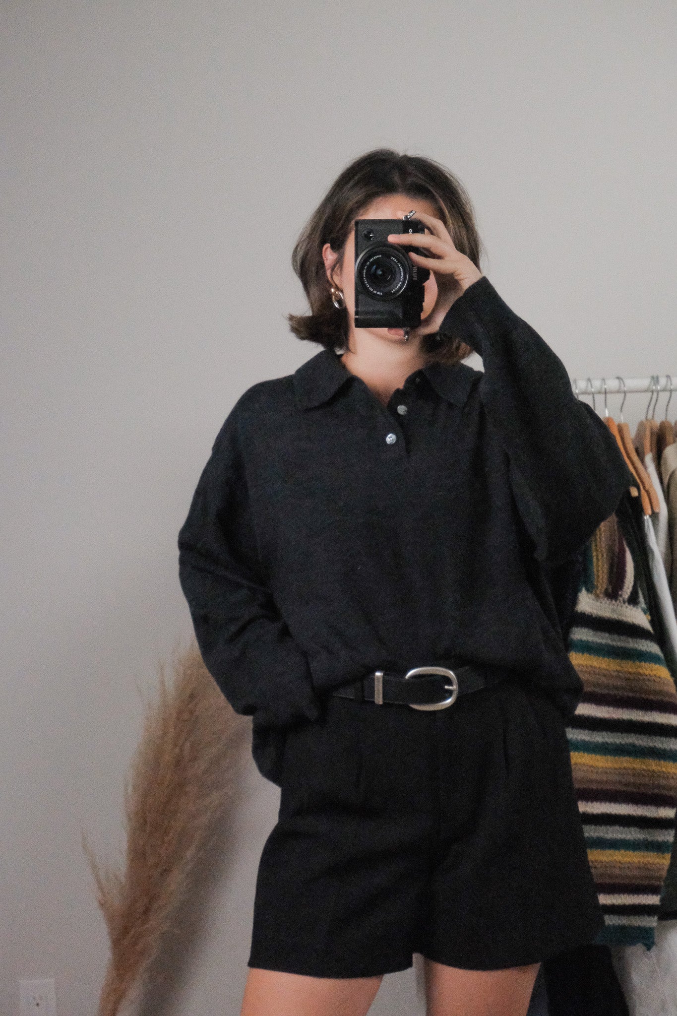 Vintage x Merino Wool Blend Collared Top (M/L)