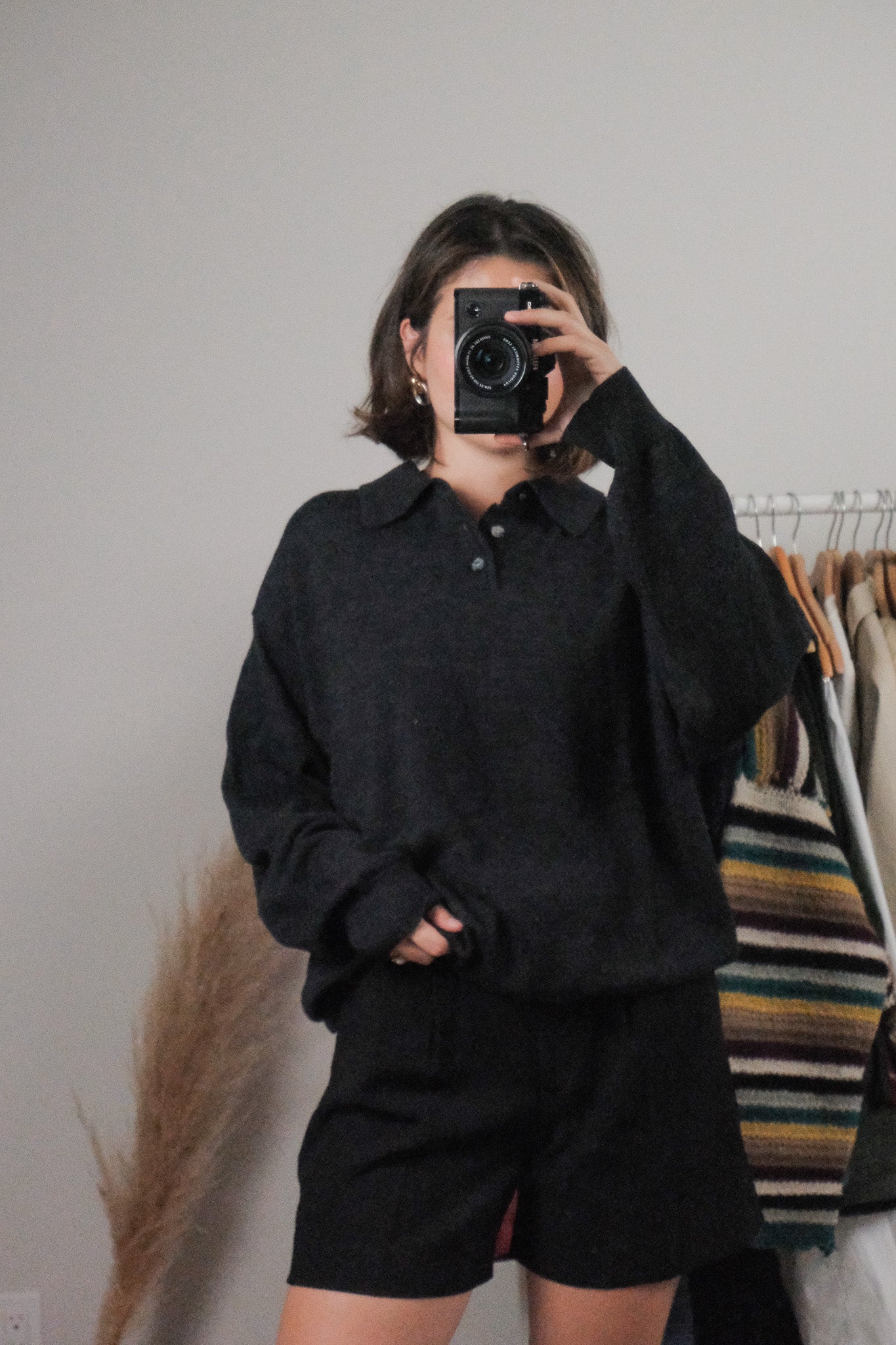 Vintage x Merino Wool Blend Collared Top (M/L)