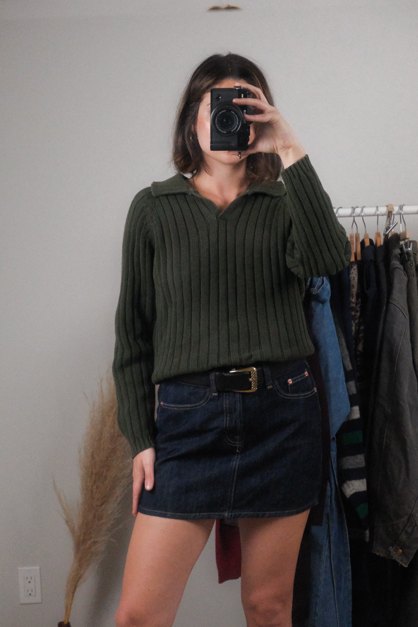 Vintage x Cotton Collared Knit (S/M)