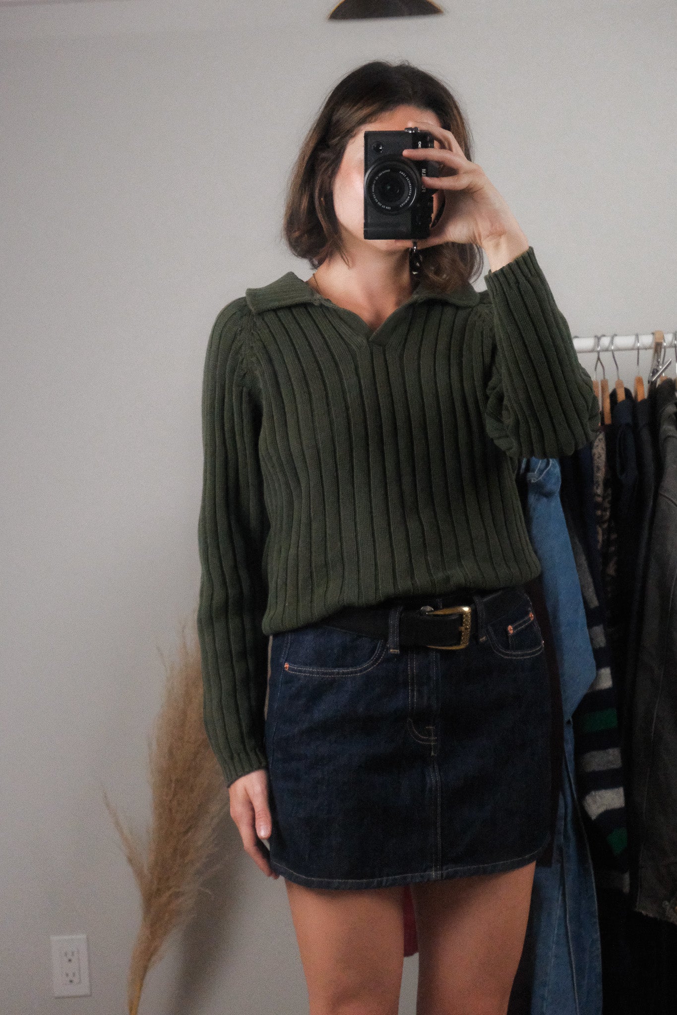 Vintage x Cotton Collared Knit (S/M)