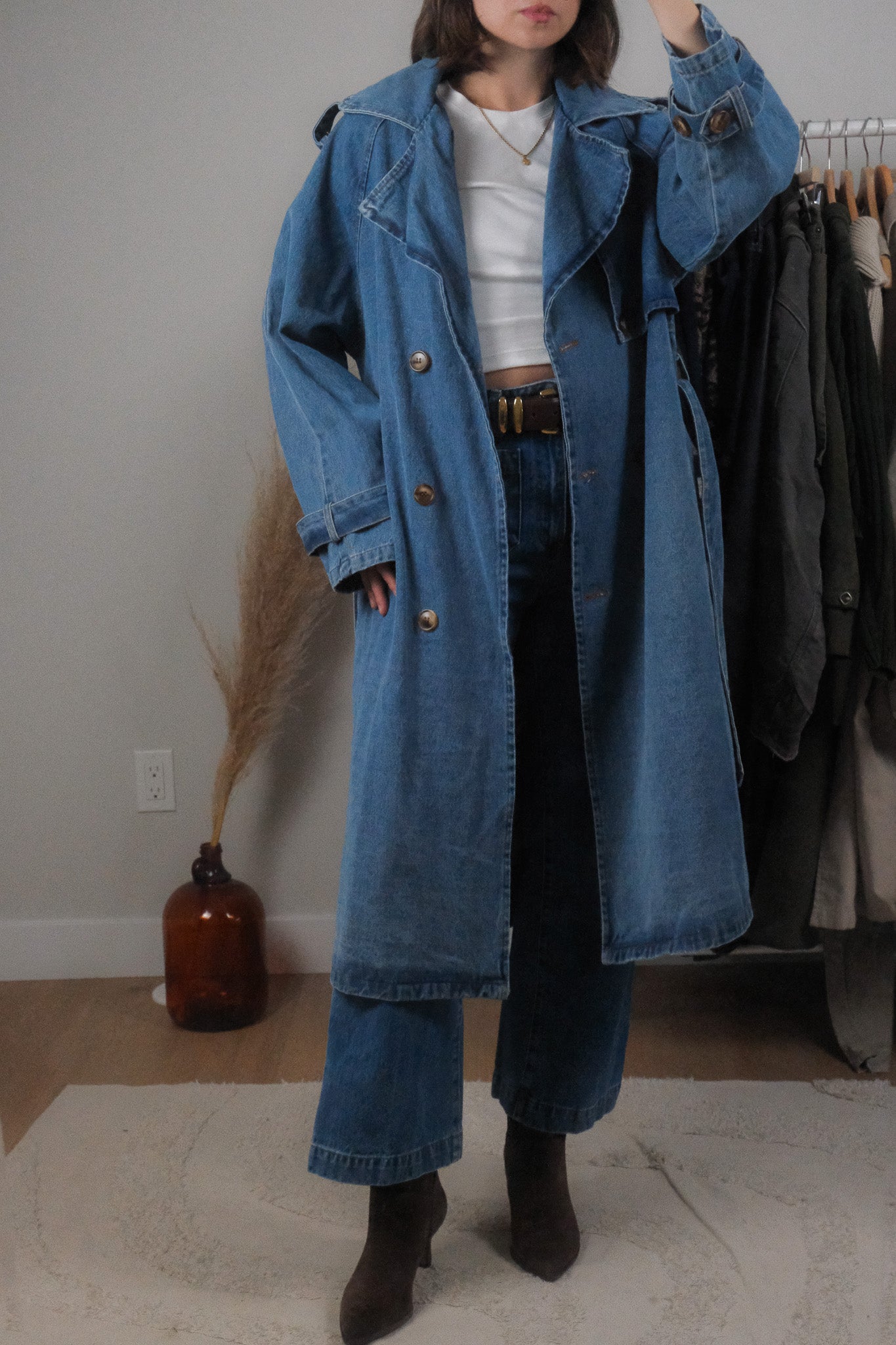 Modern x Denim Trench Coat (S/M)