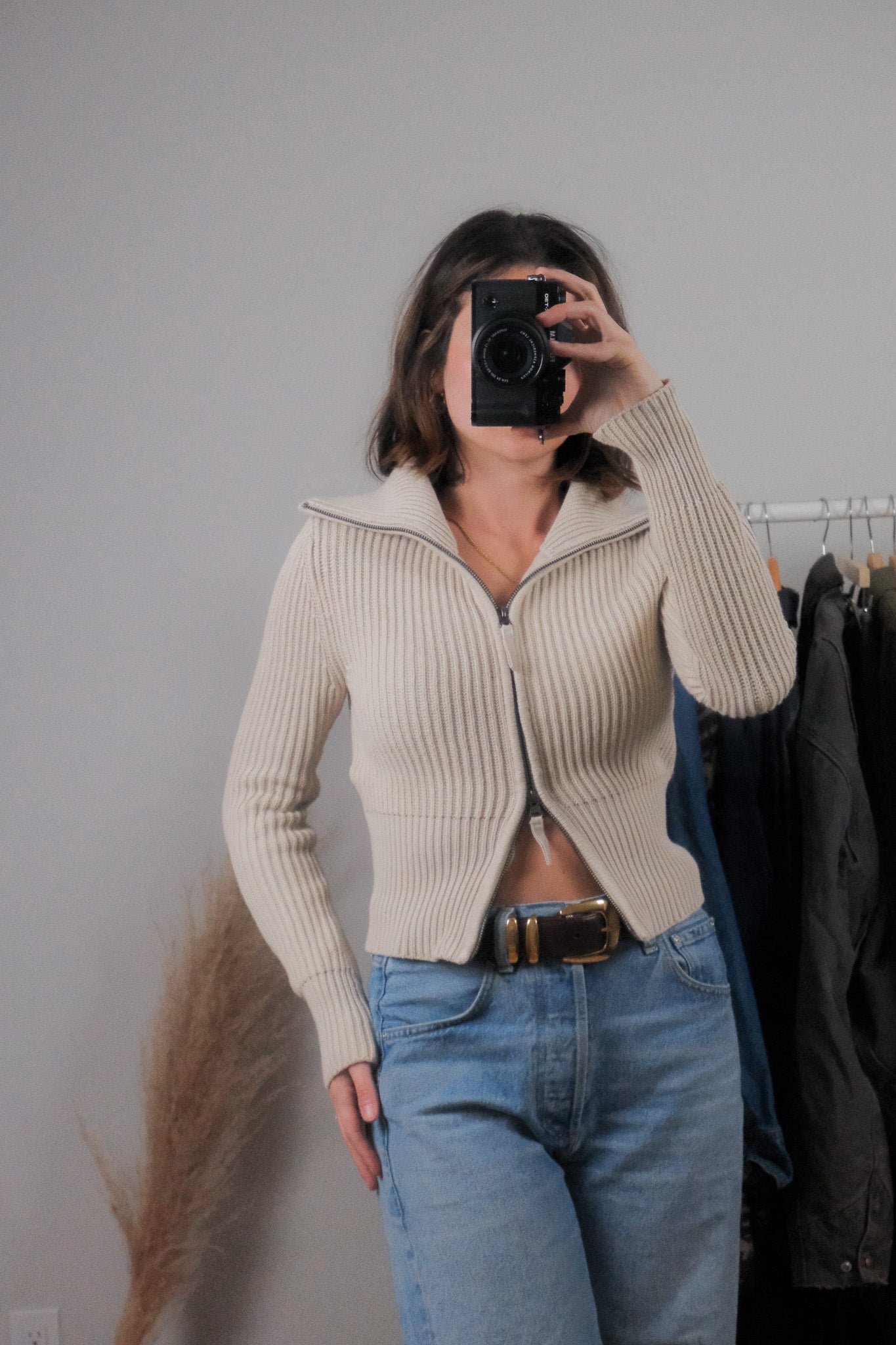 Modern x Double Zipper Cardigan (XS)