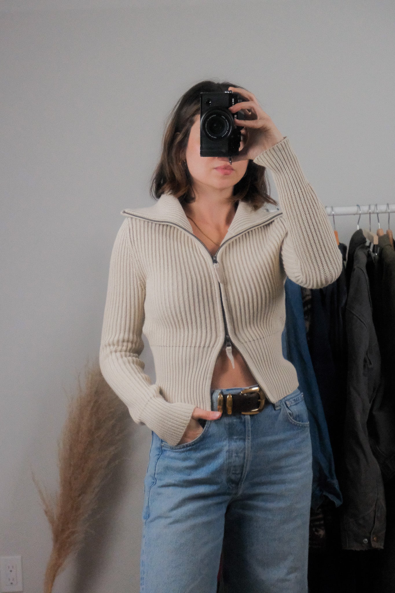 Modern x Double Zipper Cardigan (XS)