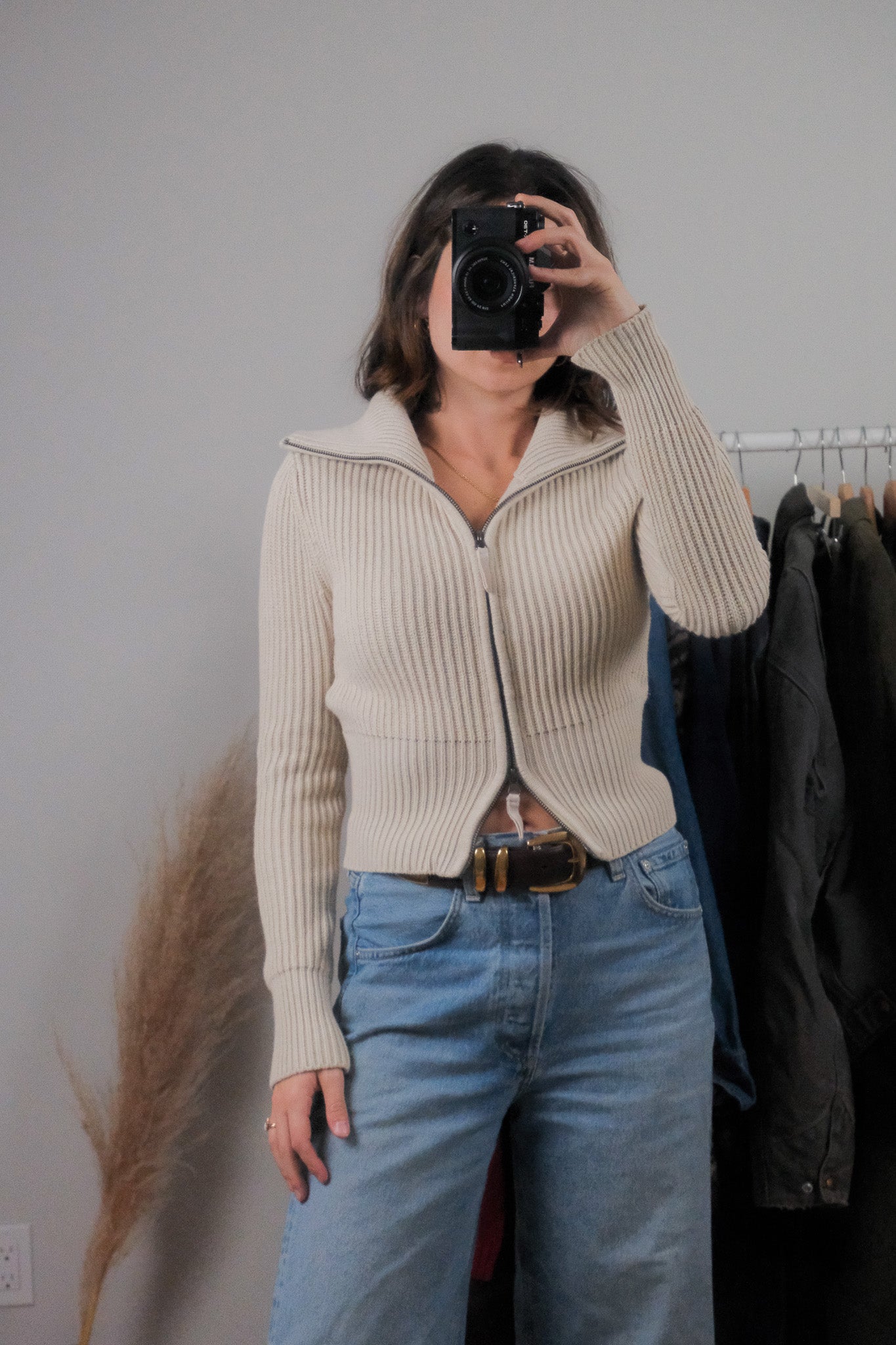 Modern x Double Zipper Cardigan (XS)