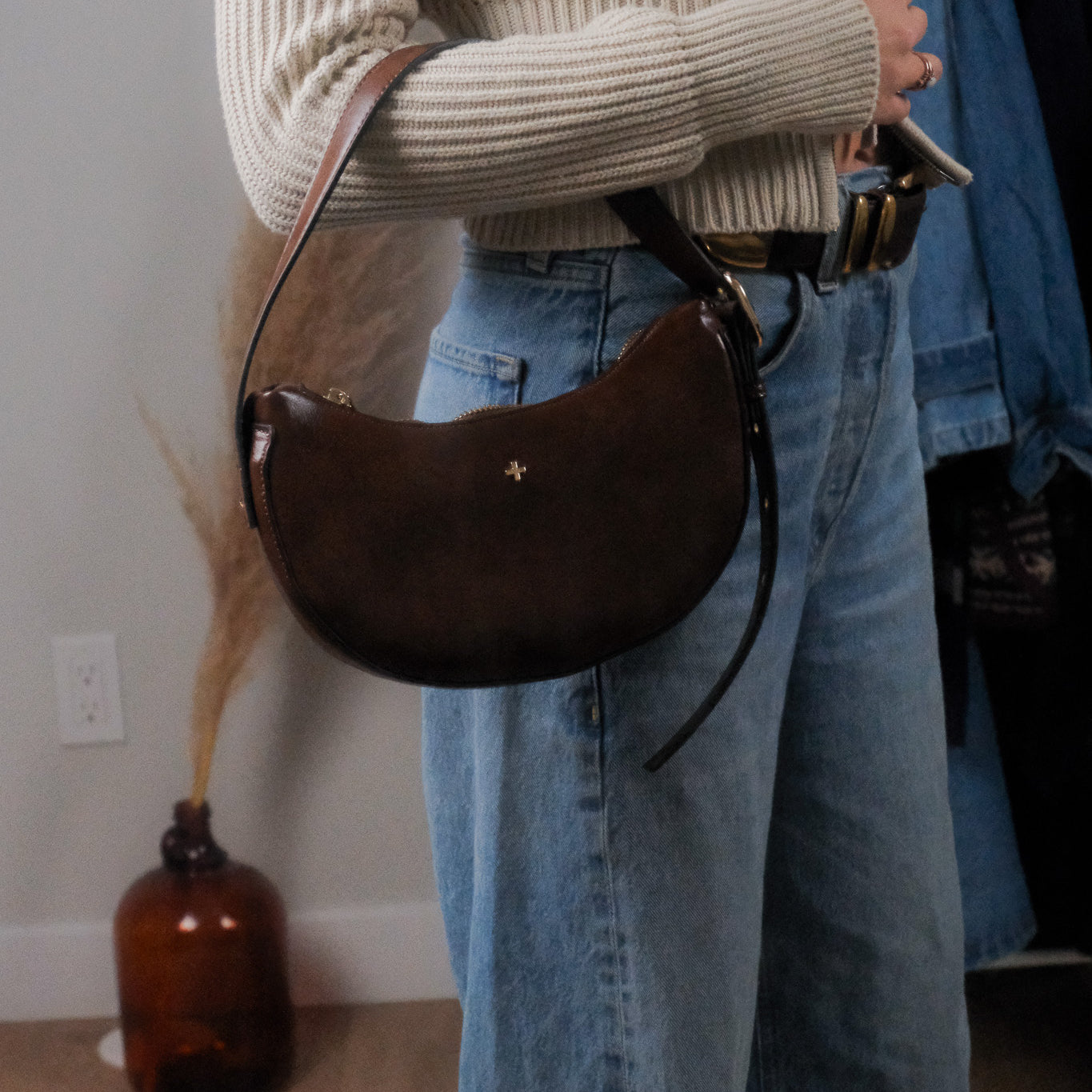 Modern x Faux Leather Shoulder Bag